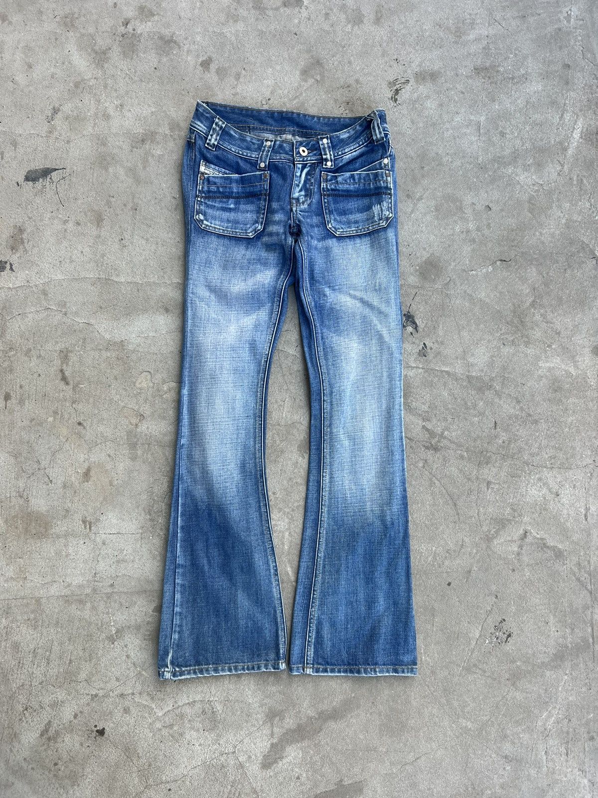 Diesel Vintage Diesel Jeans Flare Washed Denim Size 27" / US 4 / IT 40 - 1 Thumbnail