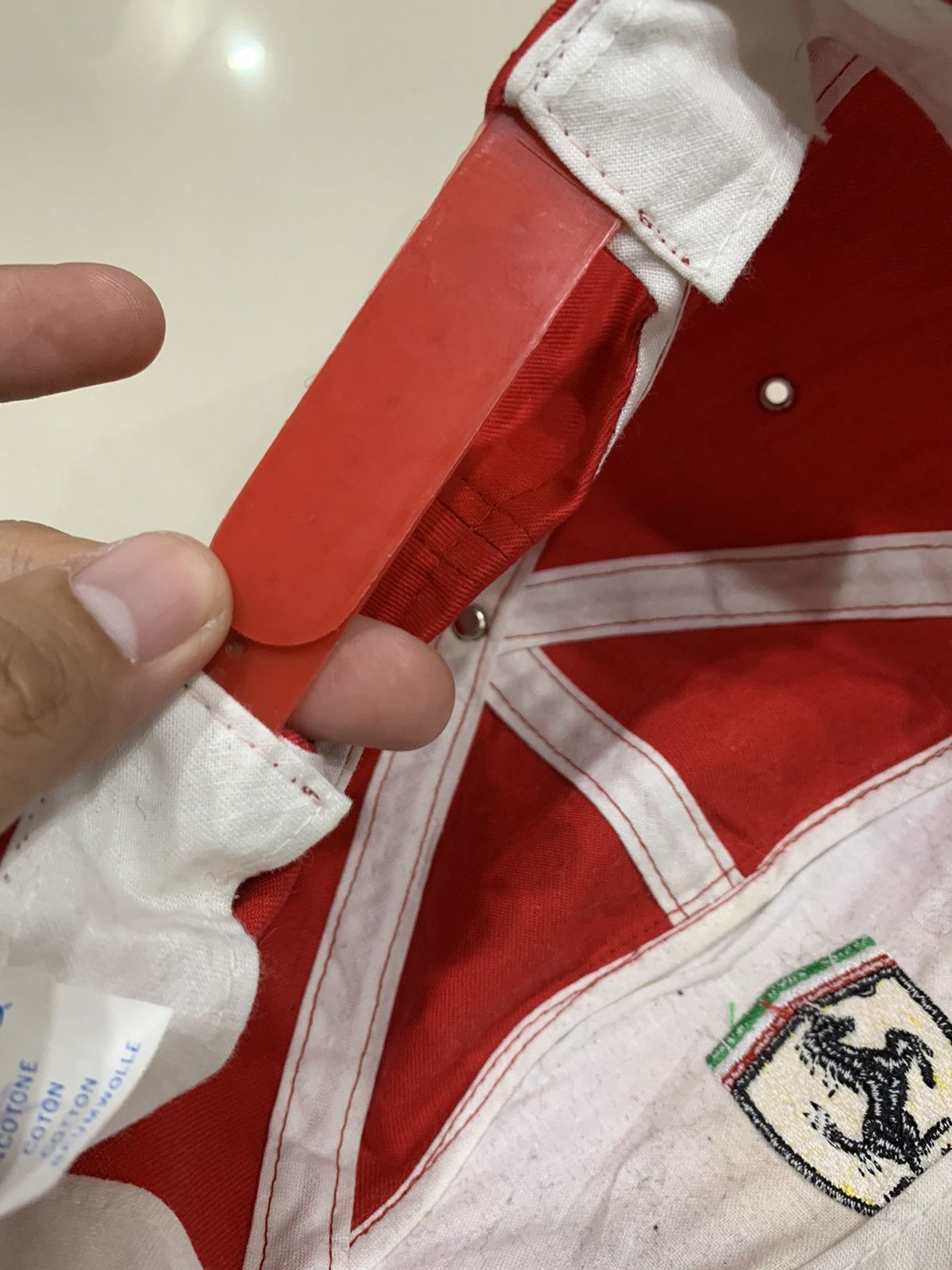 Ferrari × Vintage VINTAGE 1980s FERRARI 7 PANEL CAP Size ONE SIZE - 9 Thumbnail
