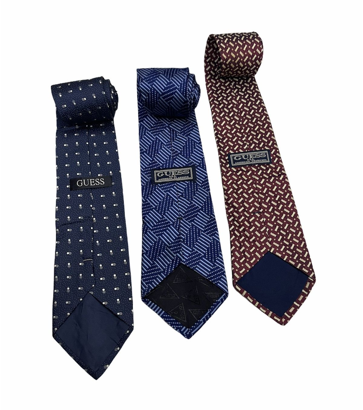 Guess LOT 3!!! GUESS AMERICAN CLASSIC USA SILK TIE Size ONE SIZE - 3 Thumbnail