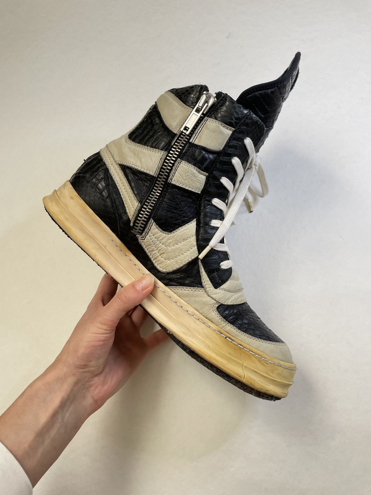 Rick Owens 1/40 Rick Owens Python Geobasket Dunk Antonioli Exclusive Size US 10 / EU 43 - 6 Thumbnail
