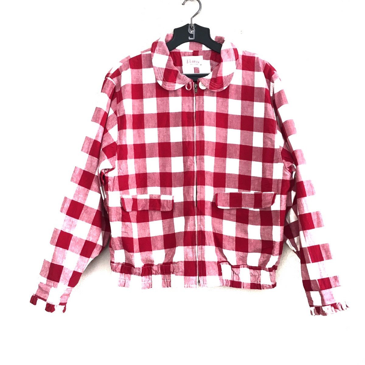 Japanese Brand Japanese Red Tartan Bomber Style Size M / US 6-8 / IT 42-44 - 2 Thumbnail
