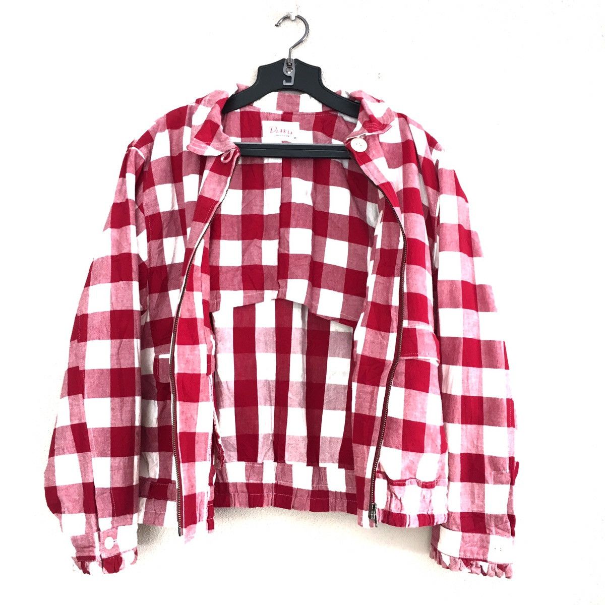 Japanese Brand Japanese Red Tartan Bomber Style Size M / US 6-8 / IT 42-44 - 4 Thumbnail