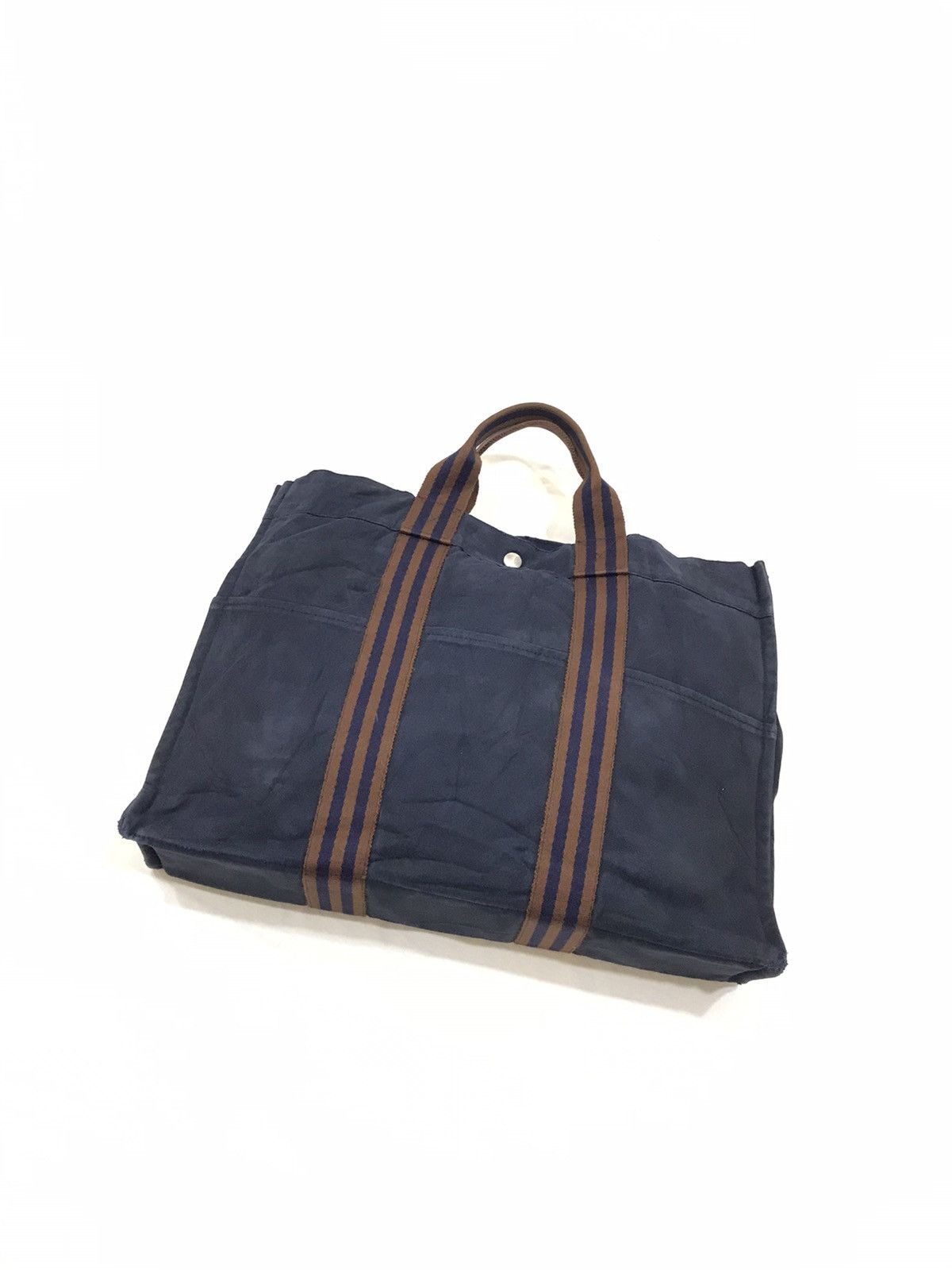 Hermes VINTAGE HERMES PARIS COTTON FABRIC TOTE BAG Size ONE SIZE - 3 Thumbnail