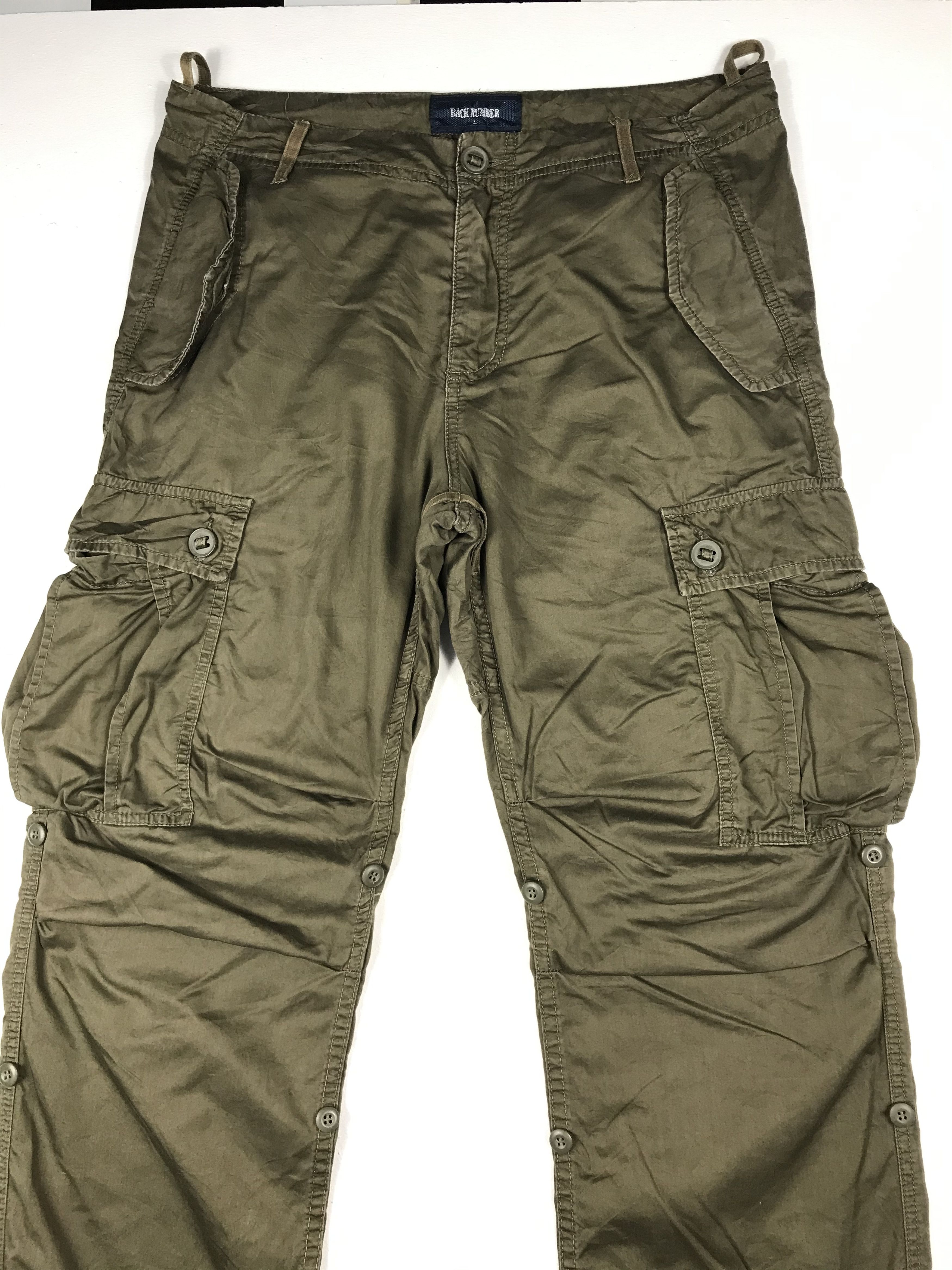 Japanese Brand Back Number Multi Pockets Cargo Pants Size US 35 - 2 Thumbnail