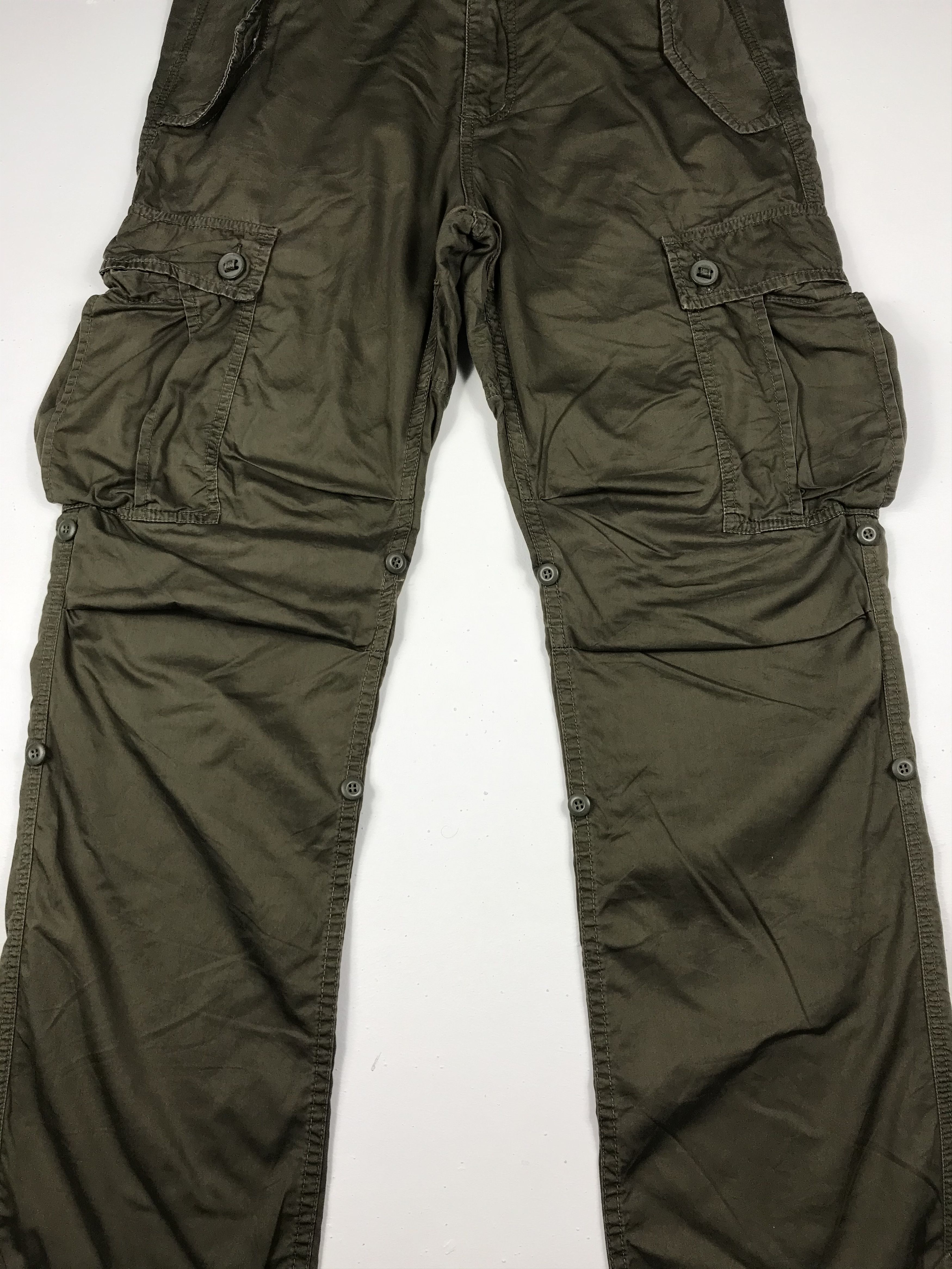 Japanese Brand Back Number Multi Pockets Cargo Pants Size US 35 - 3 Thumbnail