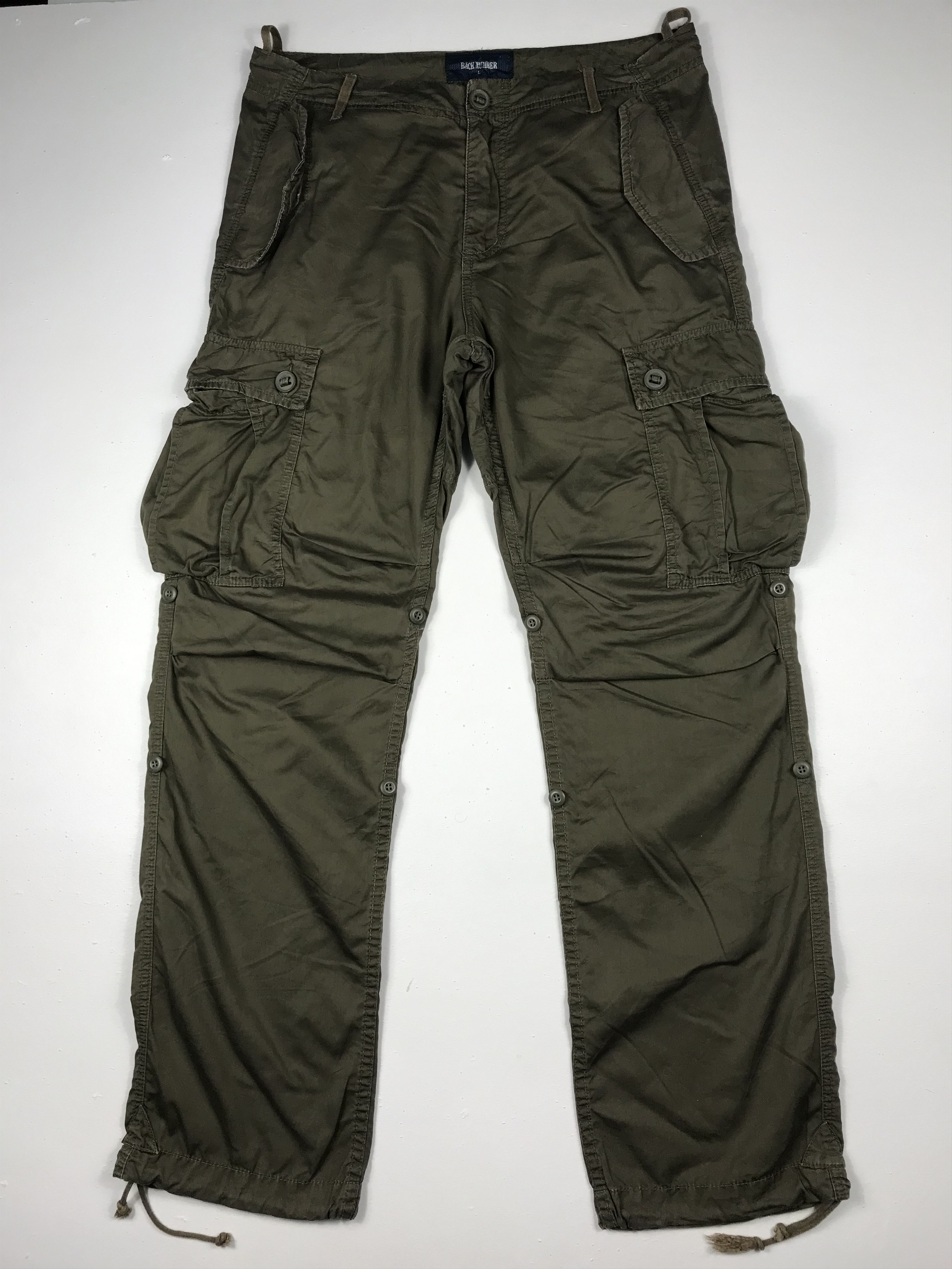 Japanese Brand Back Number Multi Pockets Cargo Pants Size US 35 - 1 Thumbnail