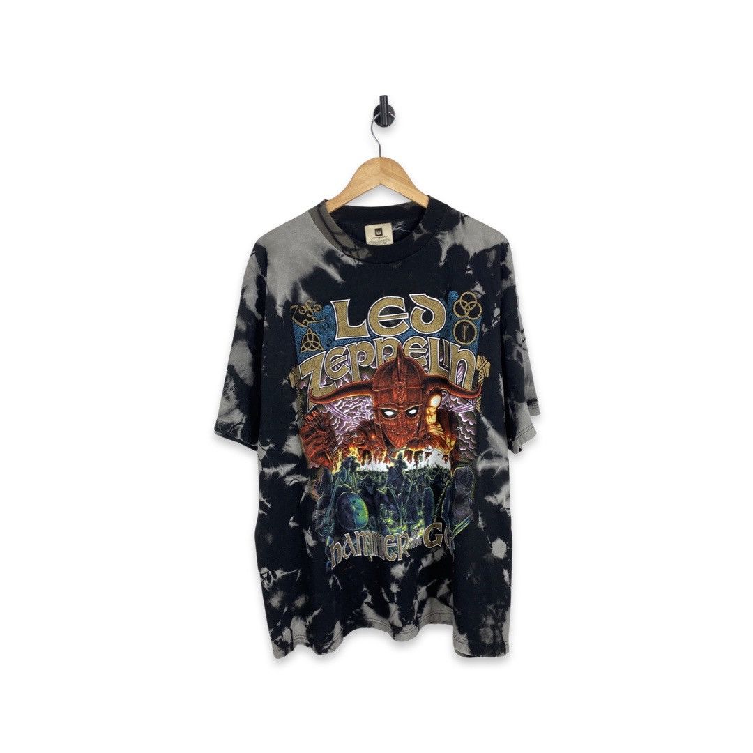 Band Tees × Vintage Vintage 90s 1999 Led Zeppelin AOP Hammer of the God Band Size US XL / EU 56 / 4 - 1 Thumbnail