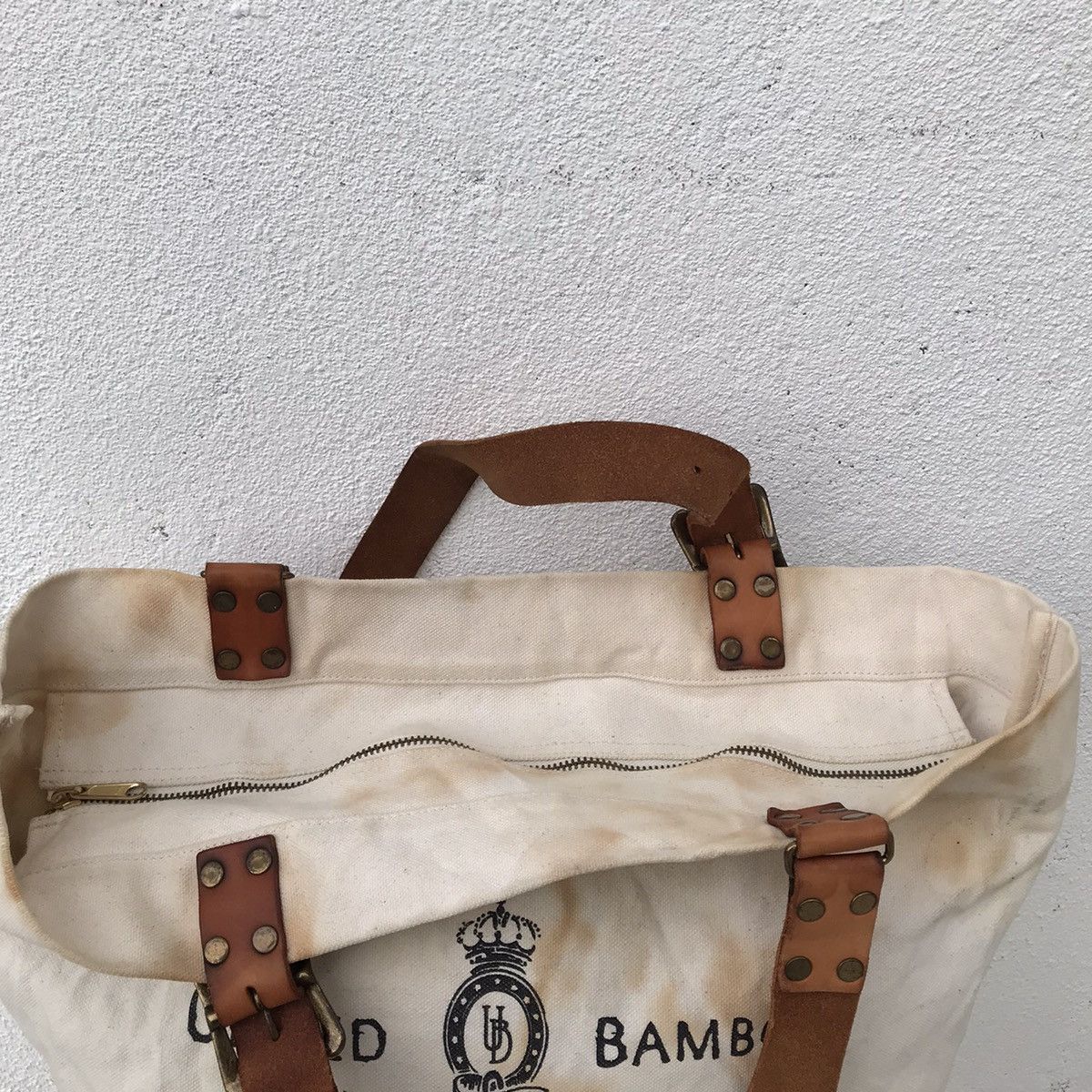 Japanese Brand × Vintage United Bamboo Totebag Leather Strap Size ONE SIZE - 4 Thumbnail