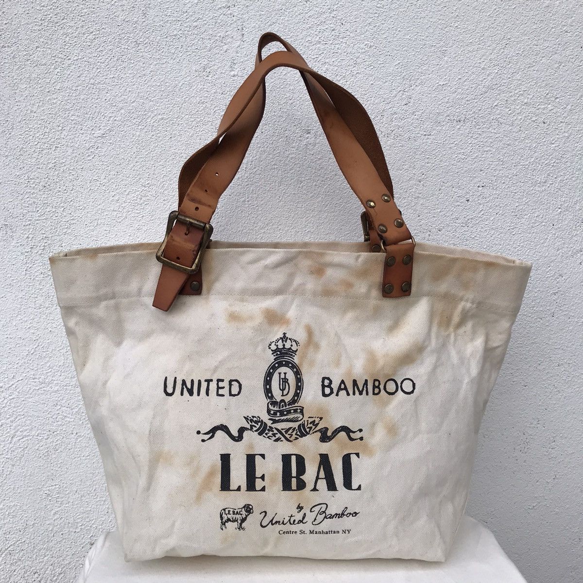 Japanese Brand × Vintage United Bamboo Totebag Leather Strap Size ONE SIZE - 1 Thumbnail