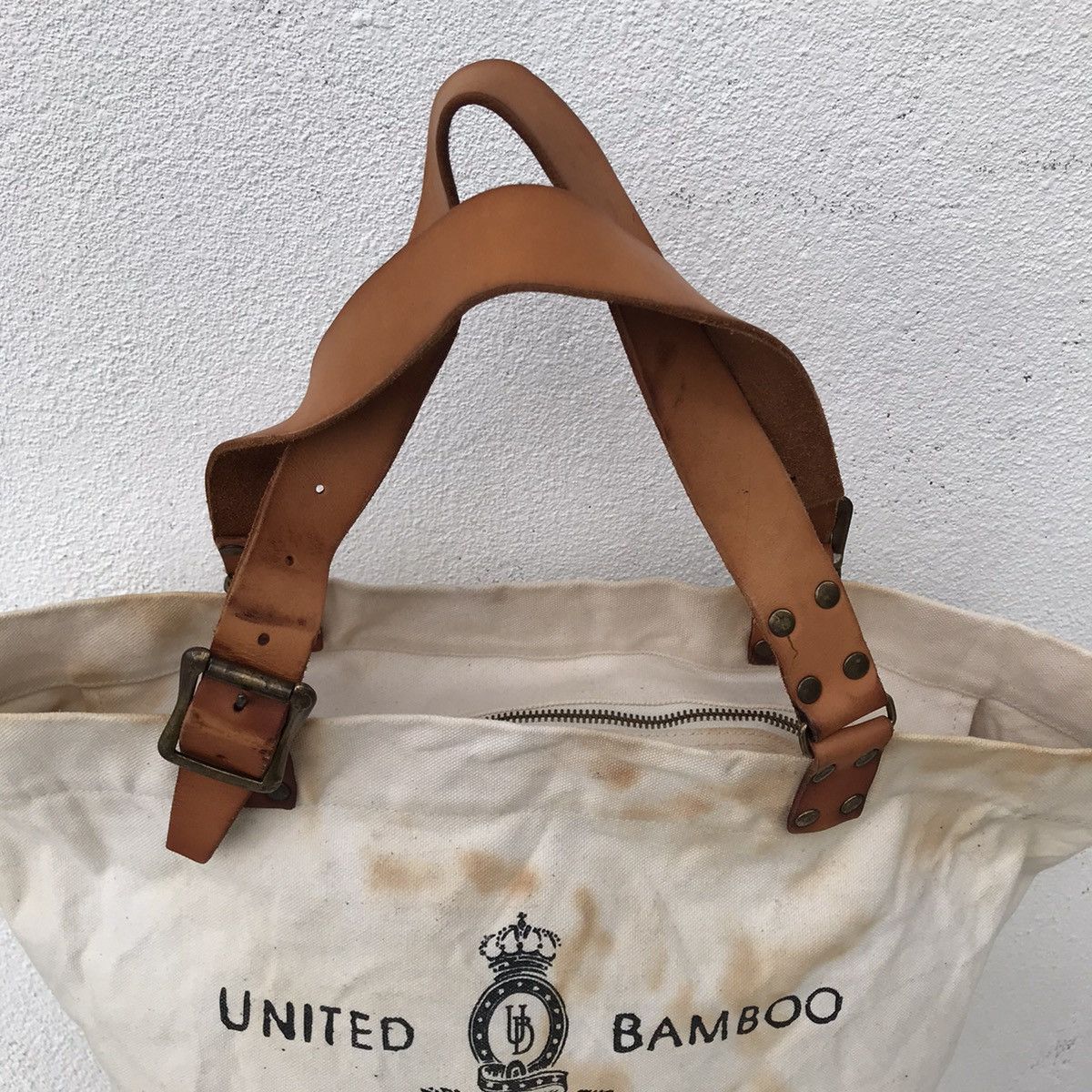 Japanese Brand × Vintage United Bamboo Totebag Leather Strap Size ONE SIZE - 3 Thumbnail