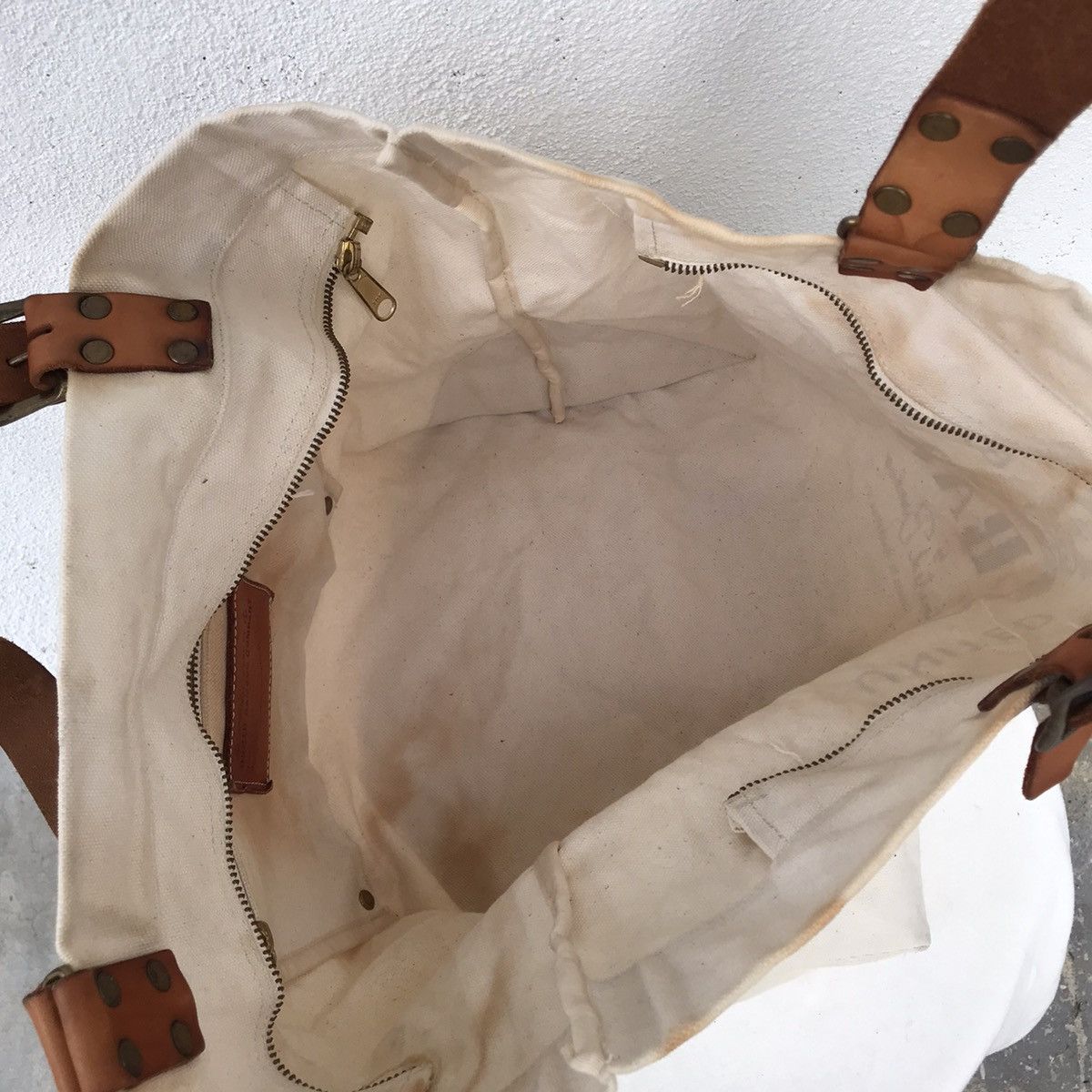 Japanese Brand × Vintage United Bamboo Totebag Leather Strap Size ONE SIZE - 6 Thumbnail