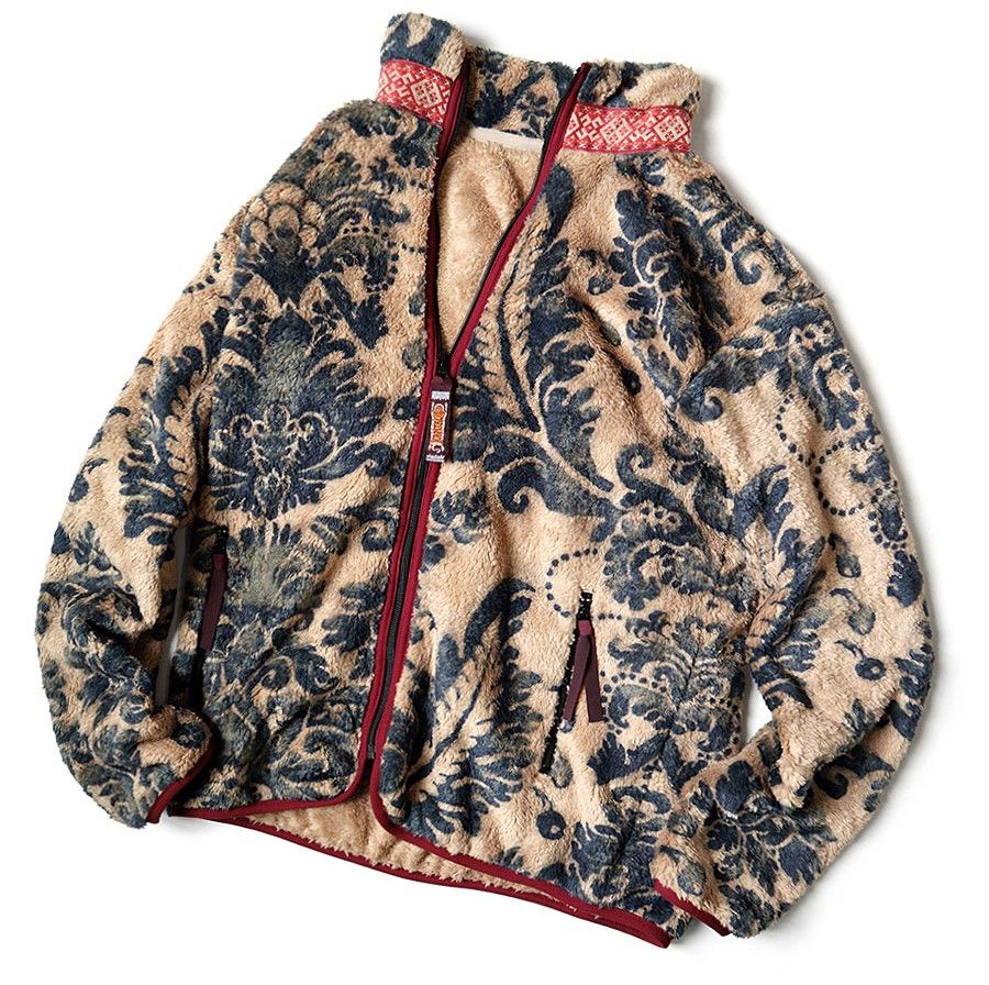 Kapital KAPITAL DAMASK light fleece zip up blouson beige new M Size US M / EU 48-50 / 2 - 5 Thumbnail
