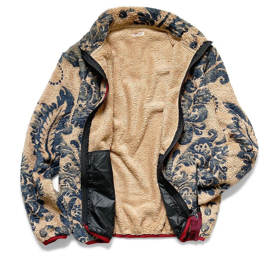 Kapital KAPITAL DAMASK light fleece zip up blouson beige new M Size US M / EU 48-50 / 2 - 7 Thumbnail