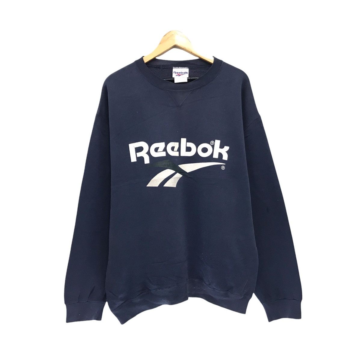 Reebok × Vintage Vintage Reebok Big Logo Spellout Sweatshirt Size US L / EU 52-54 / 3 - 1 Thumbnail