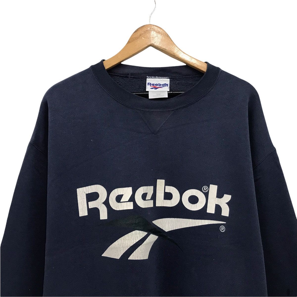 Reebok × Vintage Vintage Reebok Big Logo Spellout Sweatshirt Size US L / EU 52-54 / 3 - 2 Thumbnail