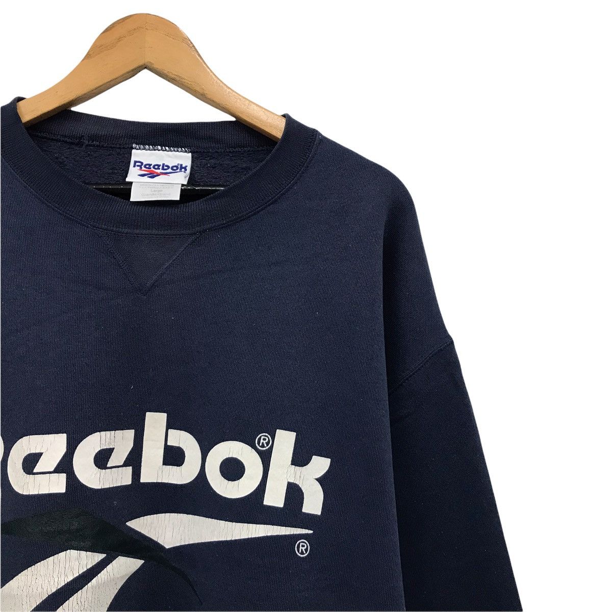 Reebok × Vintage Vintage Reebok Big Logo Spellout Sweatshirt Size US L / EU 52-54 / 3 - 4 Thumbnail