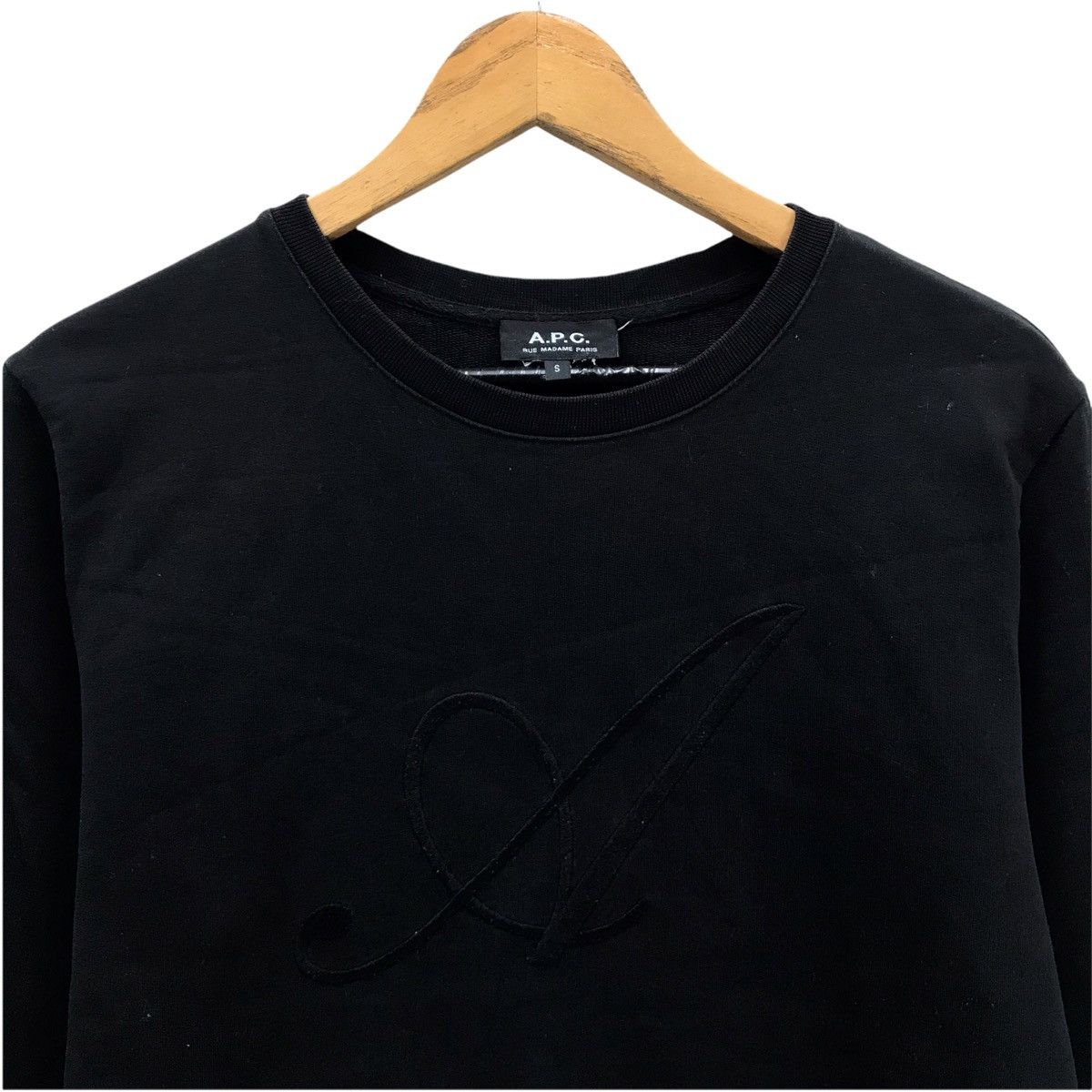 A.P.C. × Vintage Vintage A.P.C Sweatshirt CrewNeck Big Logo Embroidery APC Size US S / EU 44-46 / 1 - 3 Thumbnail