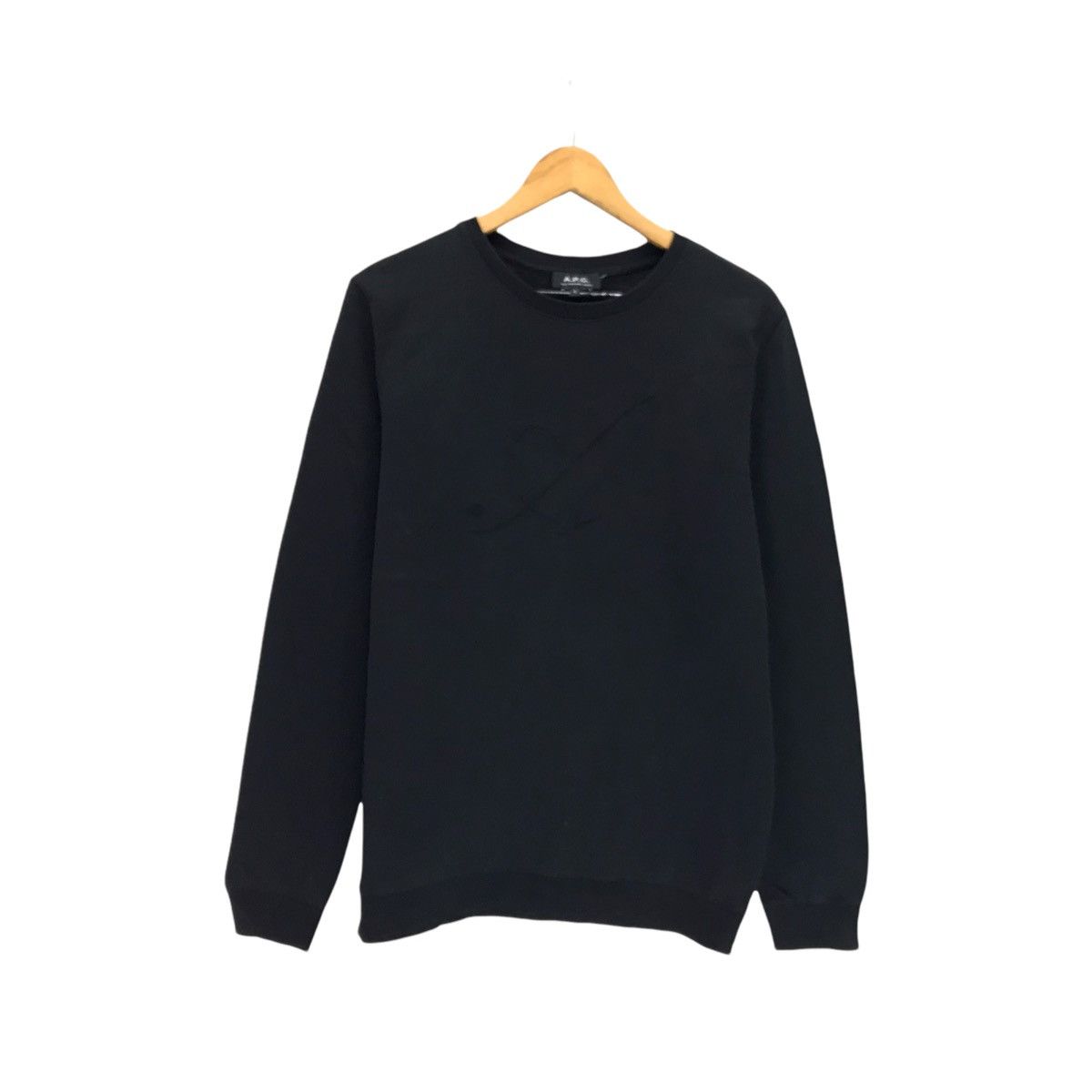 A.P.C. × Vintage Vintage A.P.C Sweatshirt CrewNeck Big Logo Embroidery APC Size US S / EU 44-46 / 1 - 1 Thumbnail