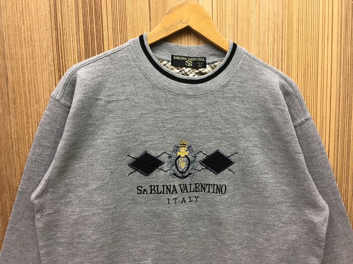 Designer × Valentino × Vintage Vintage Salbina Valentino Big Logo Sweatshirt Size US L / EU 52-54 / 3 - 2 Thumbnail