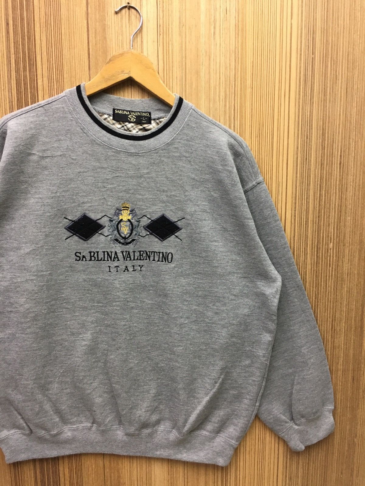 Designer × Valentino × Vintage Vintage Salbina Valentino Big Logo Sweatshirt Size US L / EU 52-54 / 3 - 4 Thumbnail