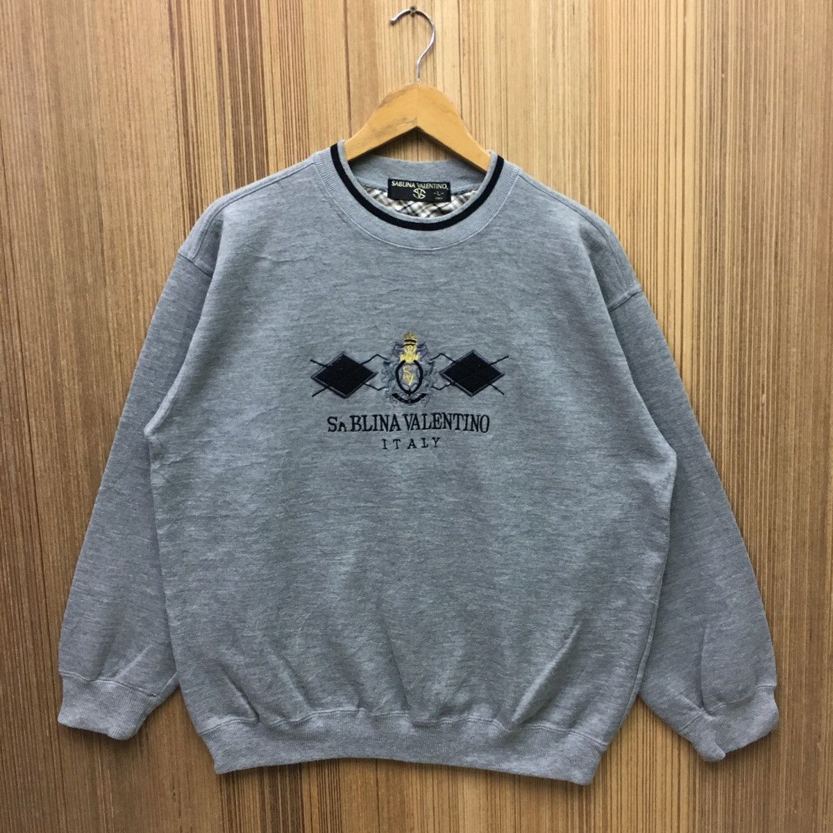 Designer × Valentino × Vintage Vintage Salbina Valentino Big Logo Sweatshirt Size US L / EU 52-54 / 3 - 1 Thumbnail