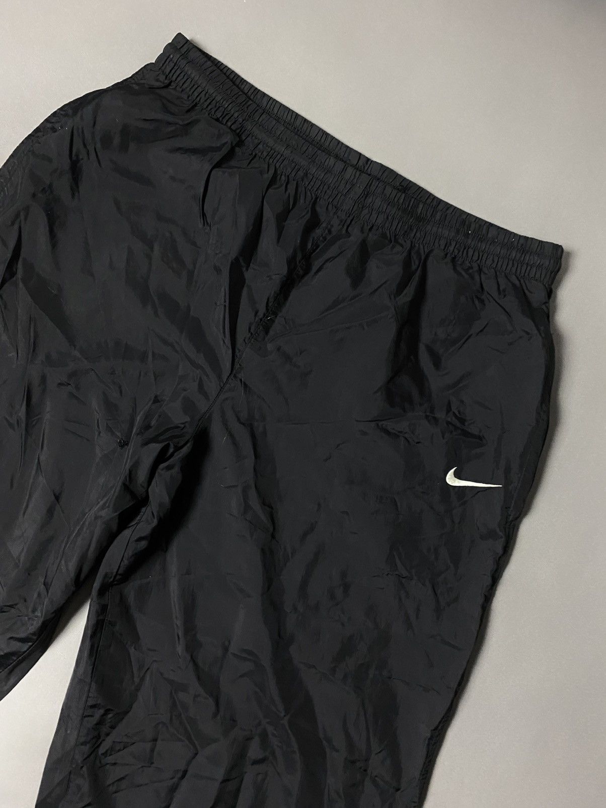 Nike × Vintage 90s Nike vintage black track pants small swoosh Size US 34 / EU 50 - 2 Thumbnail