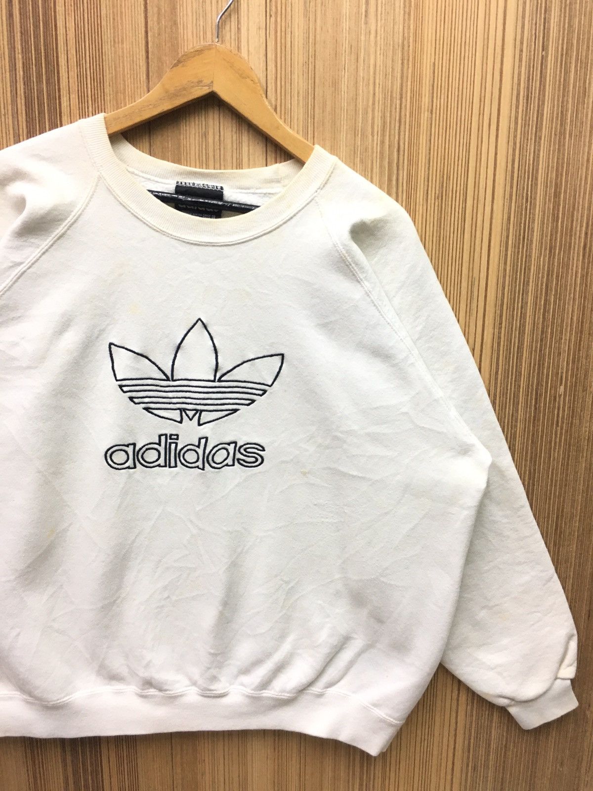 Adidas × Vintage Vintage Adidas Big Logo Spellout Sweatshirt Size US L / EU 52-54 / 3 - 4 Thumbnail