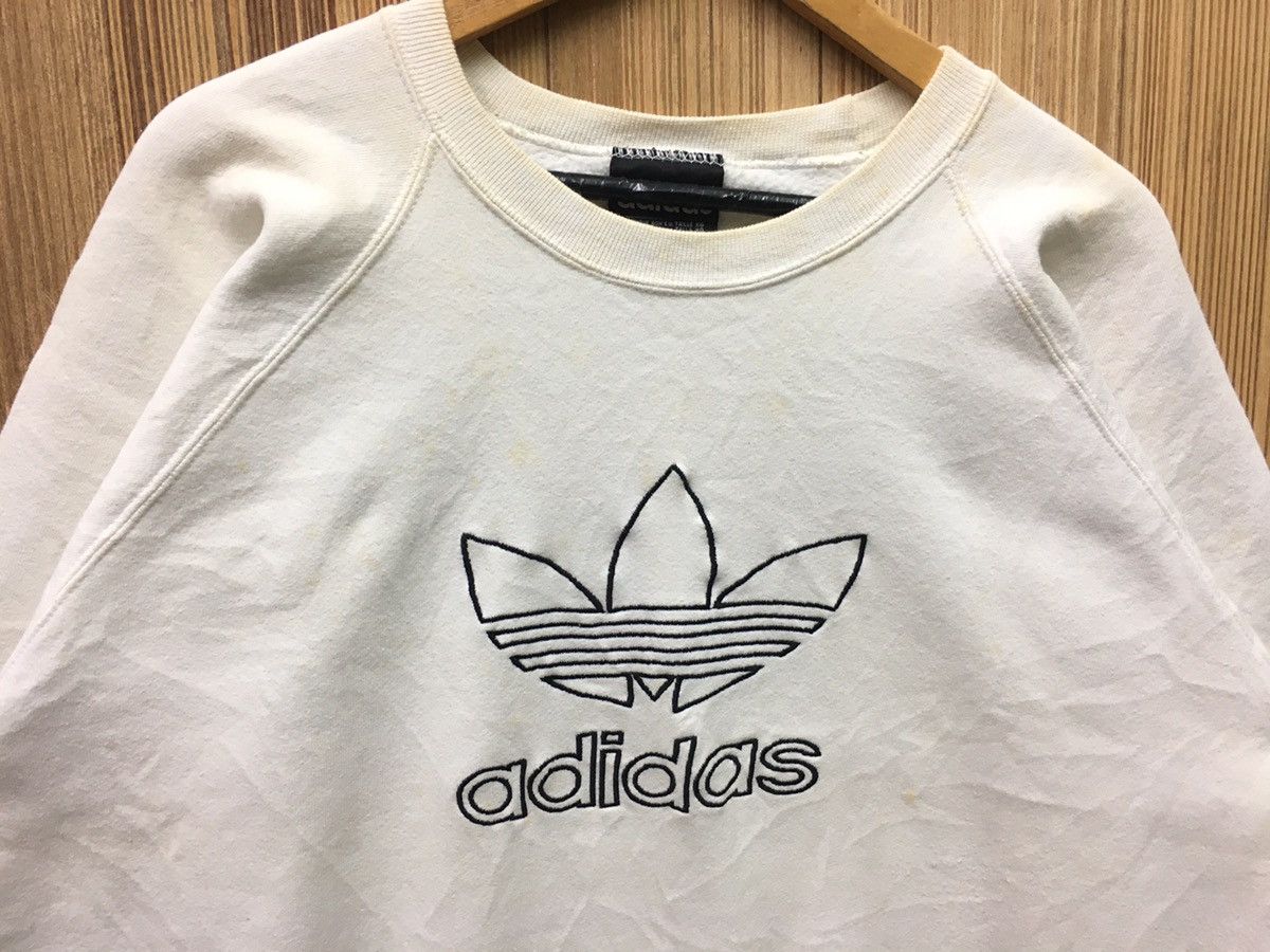 Adidas × Vintage Vintage Adidas Big Logo Spellout Sweatshirt Size US L / EU 52-54 / 3 - 2 Thumbnail