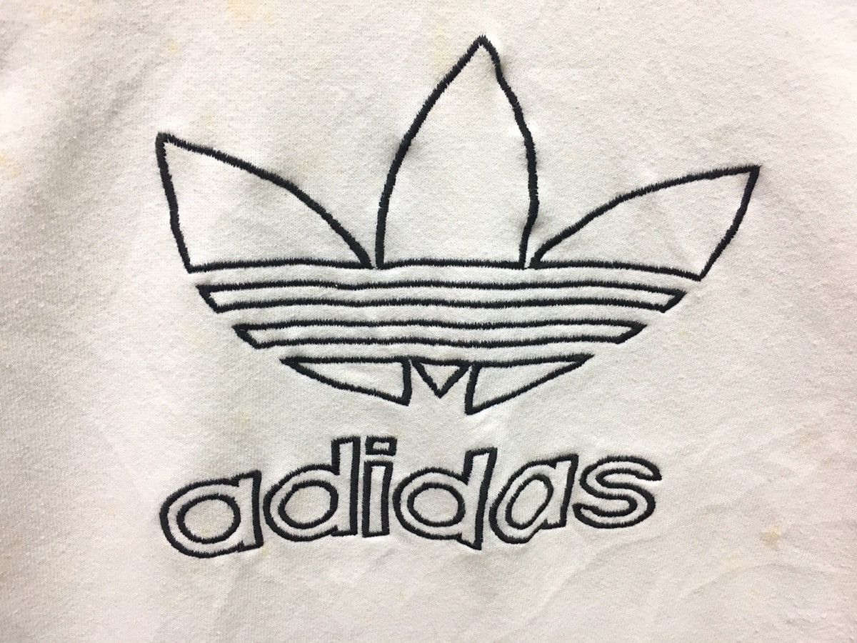Adidas × Vintage Vintage Adidas Big Logo Spellout Sweatshirt Size US L / EU 52-54 / 3 - 3 Thumbnail