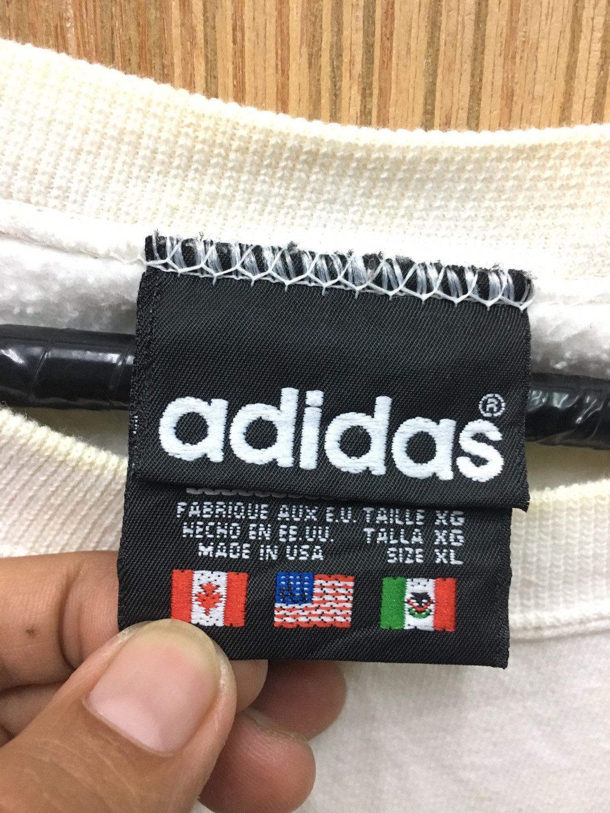 Adidas × Vintage Vintage Adidas Big Logo Spellout Sweatshirt Size US L / EU 52-54 / 3 - 7 Thumbnail