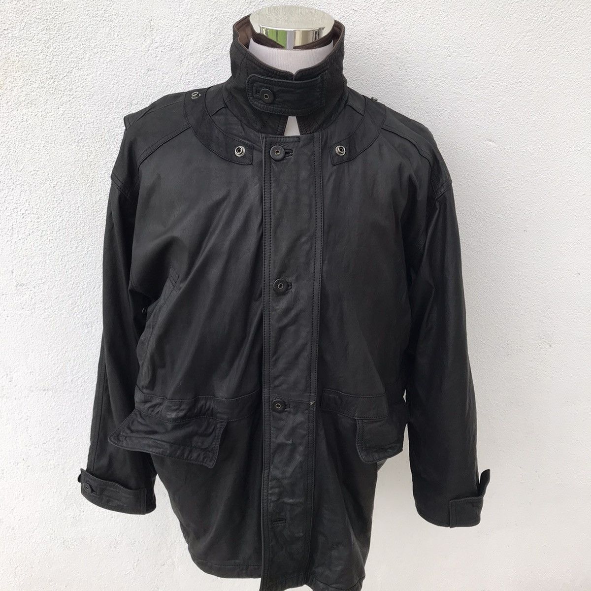 Japanese Brand × Vintage Quarter Flash Full Black Japanese Vintage Leather Jacket Size US L / EU 52-54 / 3 - 1 Thumbnail