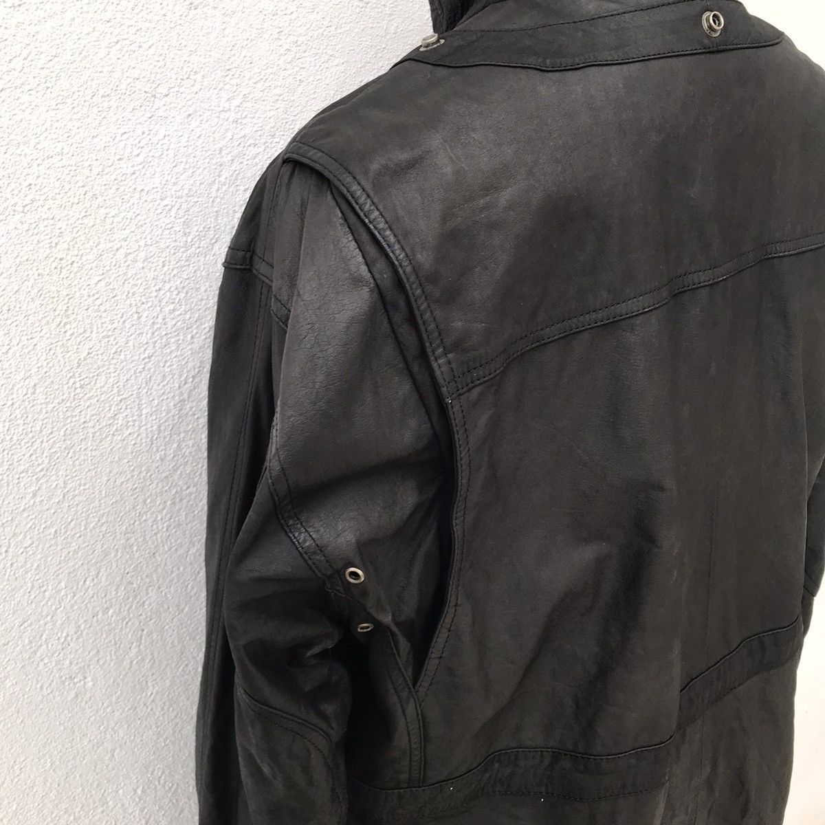 Japanese Brand × Vintage Quarter Flash Full Black Japanese Vintage Leather Jacket Size US L / EU 52-54 / 3 - 8 Thumbnail