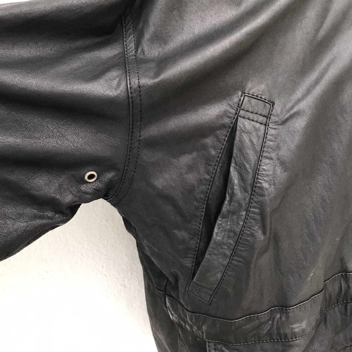 Japanese Brand × Vintage Quarter Flash Full Black Japanese Vintage Leather Jacket Size US L / EU 52-54 / 3 - 3 Thumbnail