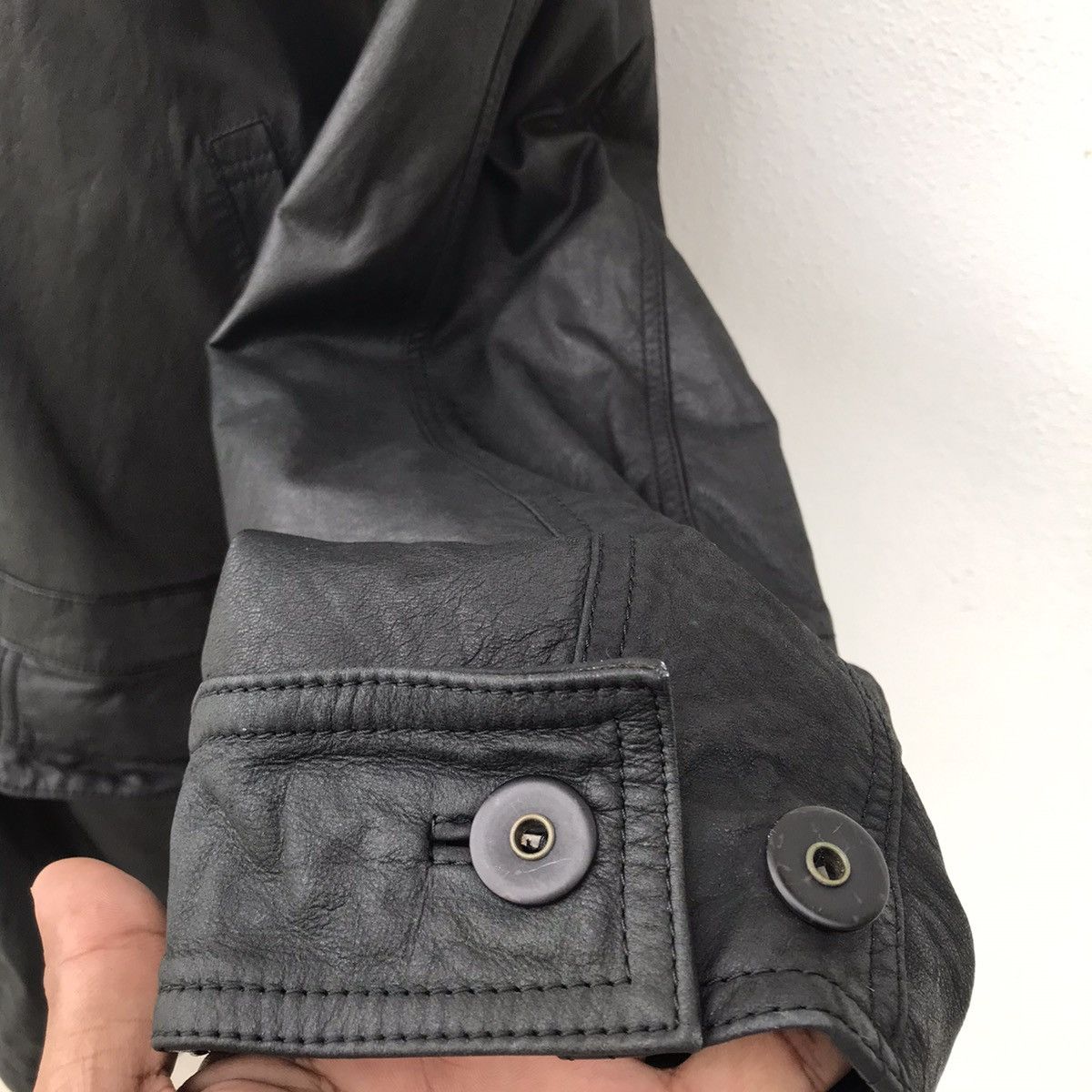 Japanese Brand × Vintage Quarter Flash Full Black Japanese Vintage Leather Jacket Size US L / EU 52-54 / 3 - 5 Thumbnail