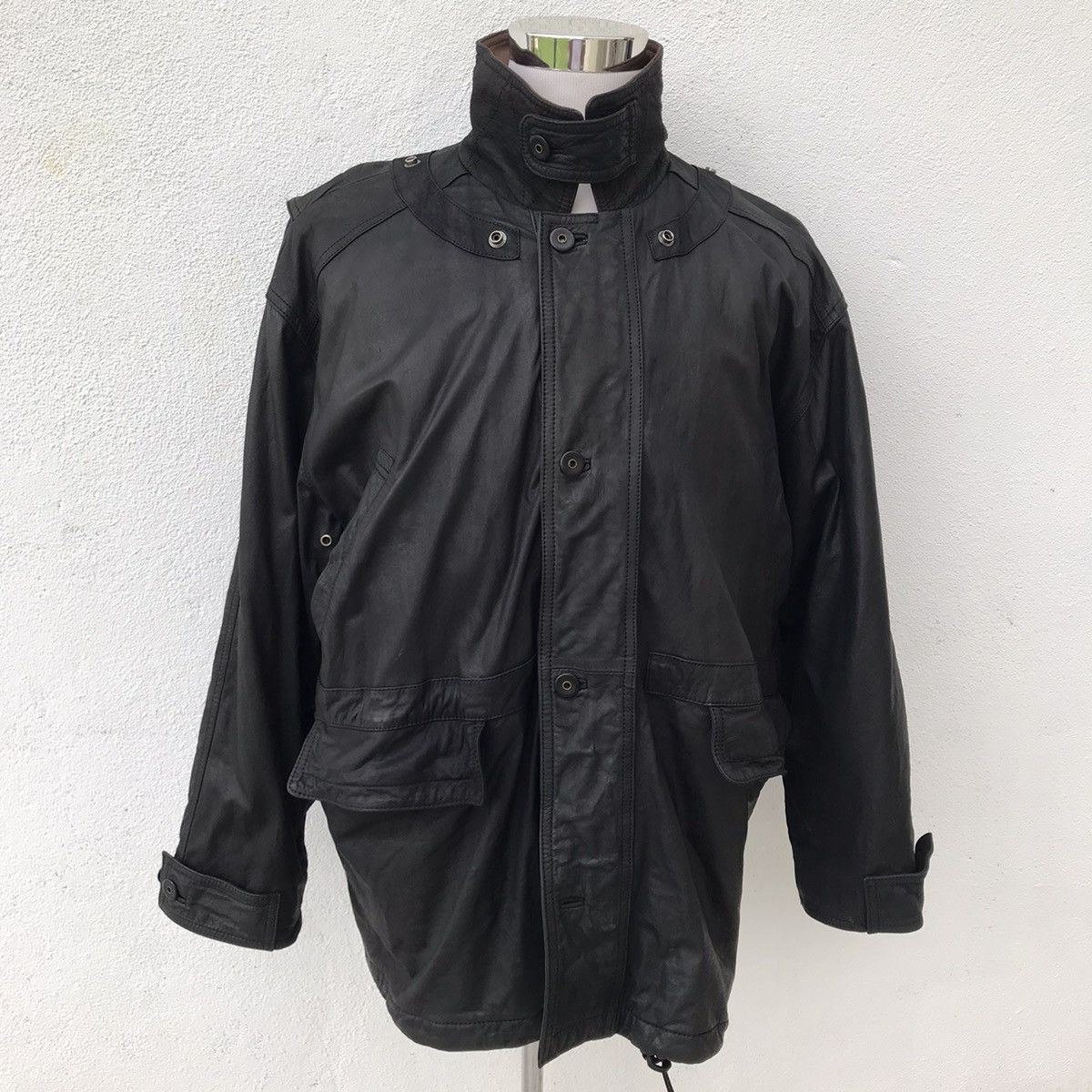 Japanese Brand × Vintage Quarter Flash Full Black Japanese Vintage Leather Jacket Size US L / EU 52-54 / 3 - 17 Thumbnail