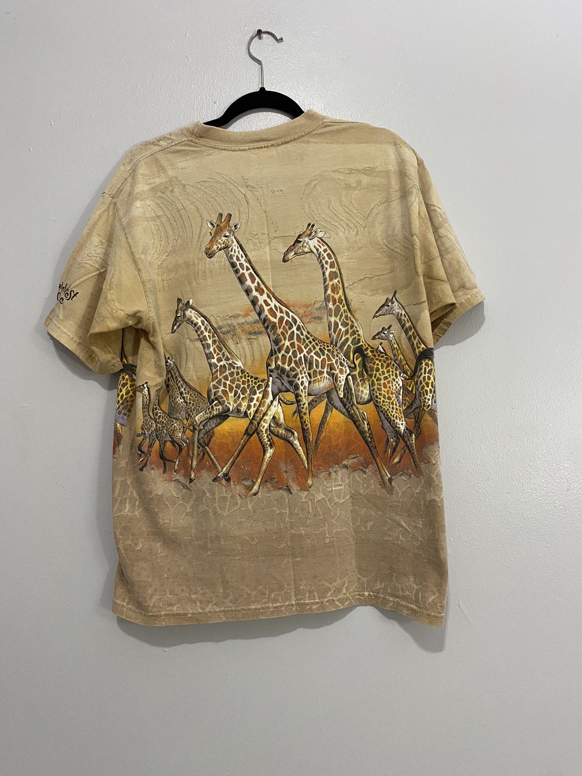 Vintage Vintage Giraffe’s All Over Print Jungle Tie Dye T-Shirt Size US M / EU 48-50 / 2 - 2 Thumbnail