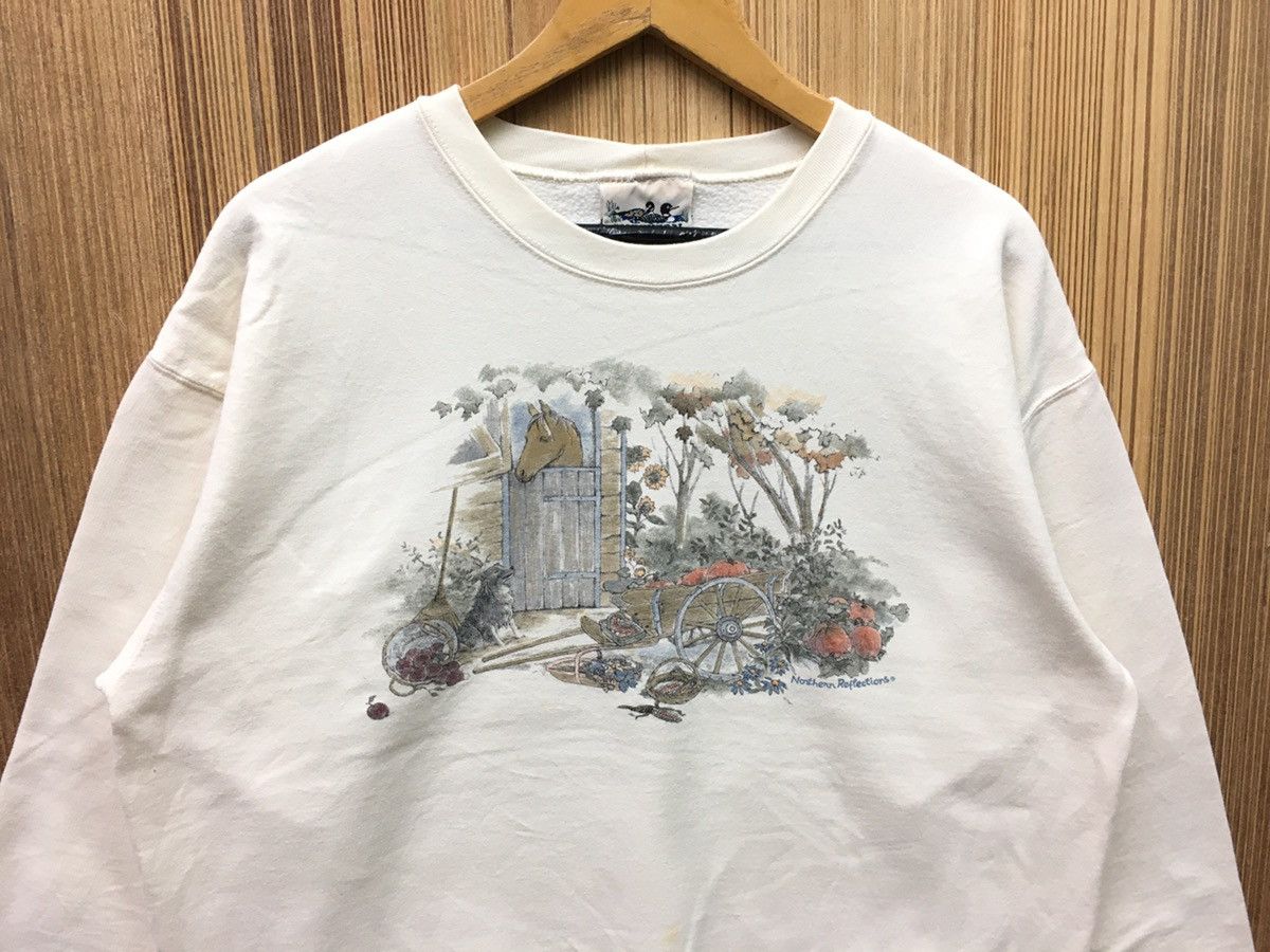 Vintage Vintage 90s Nothern Reflections Art Design Sweatshirt Size US L / EU 52-54 / 3 - 2 Thumbnail