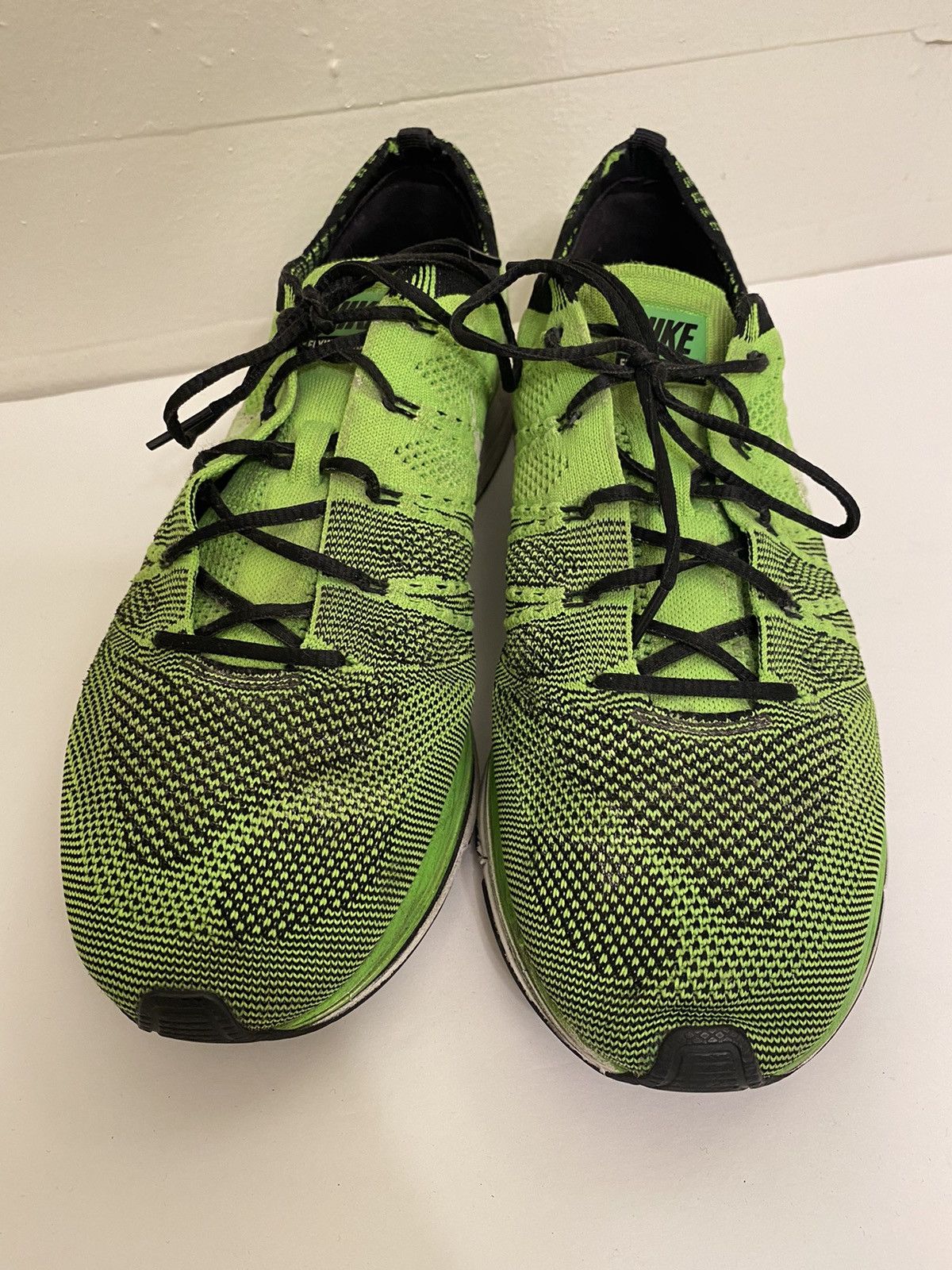 Nike Flyknit Trainer+ Electric Green Size US 10.5 / EU 43-44 - 5 Thumbnail
