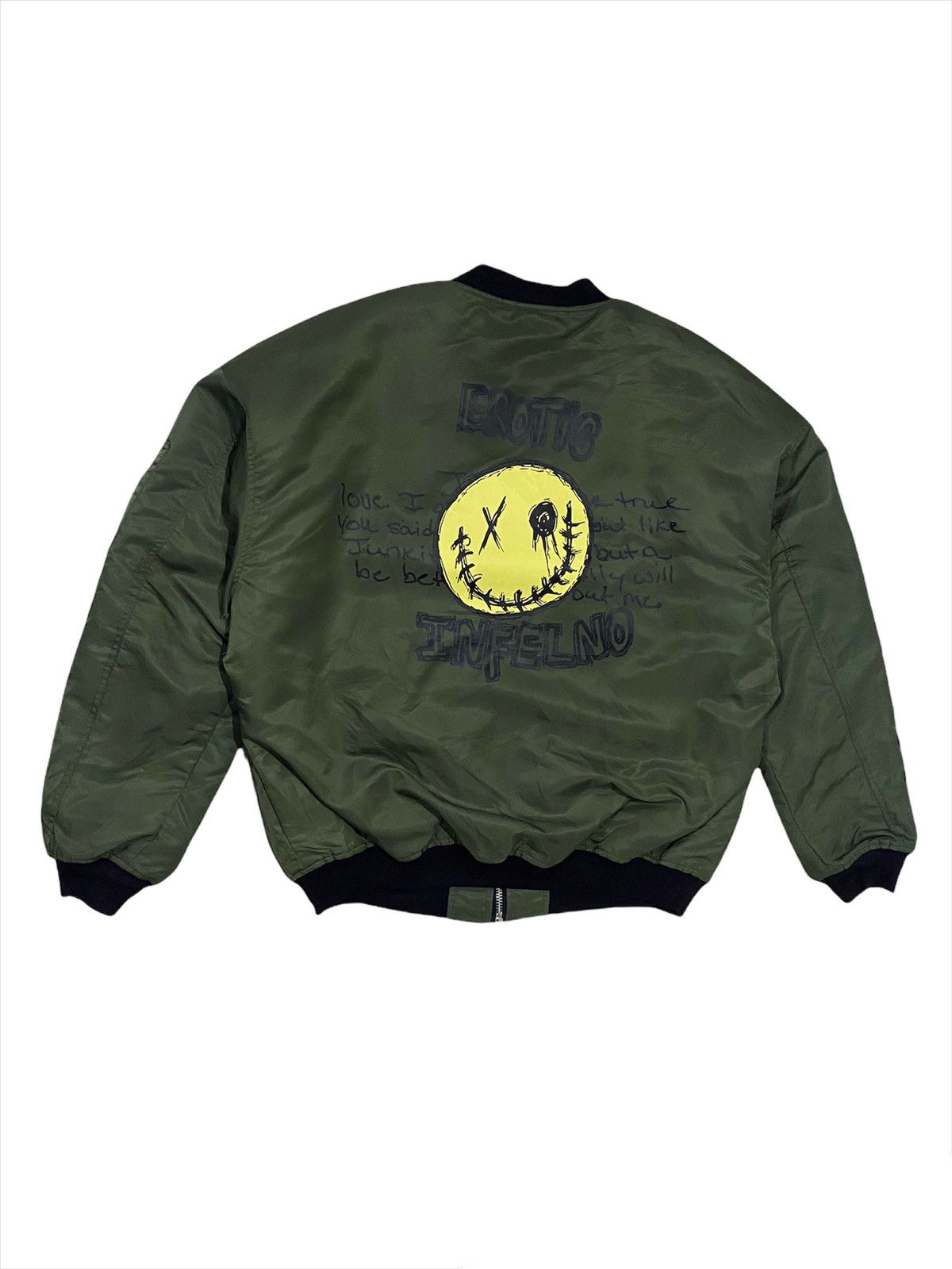 Japanese Brand × Vintage BLVCK FLAME Chaos Riot Anarchy Bomber jacket Size US L / EU 52-54 / 3 - 3 Thumbnail