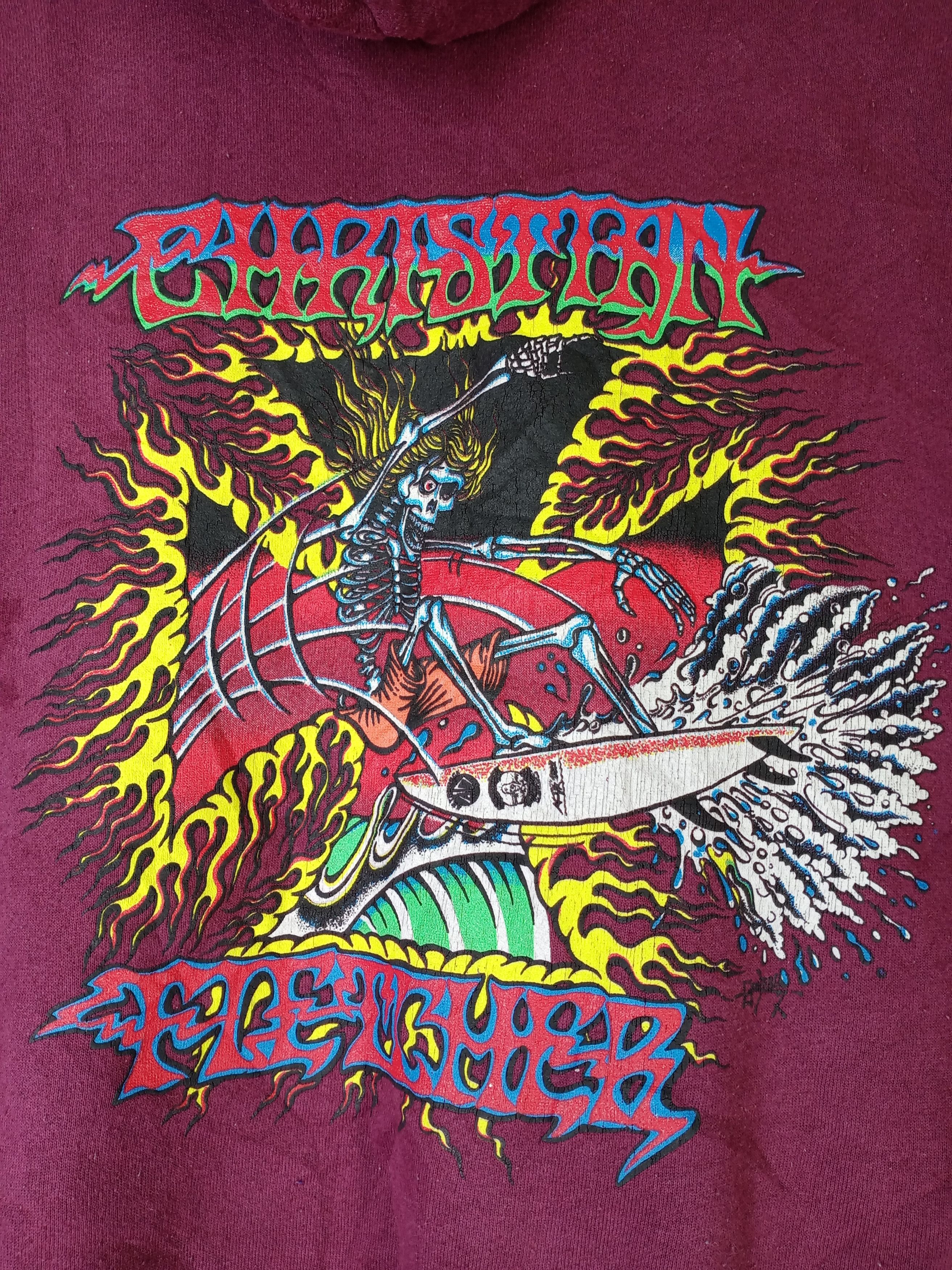 Santa Cruz Skateboards Rare Vintage Christian Fletcher Skull Hoodie Sweatshirt Size US L / EU 52-54 / 3 - 3 Thumbnail