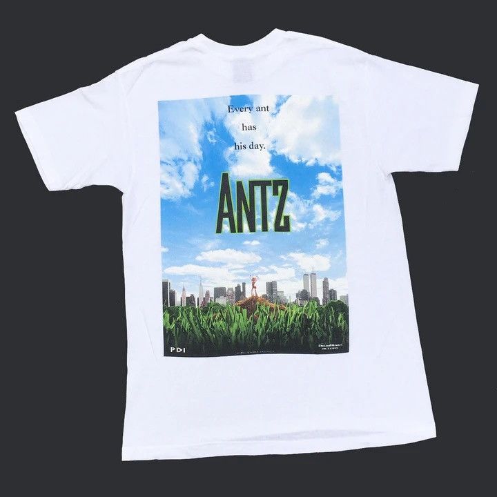 Vintage Antz 98 90s DreamWorks Movie Promo WTC Logo Vintage T-Shirt Size US L / EU 52-54 / 3 - 1 Thumbnail