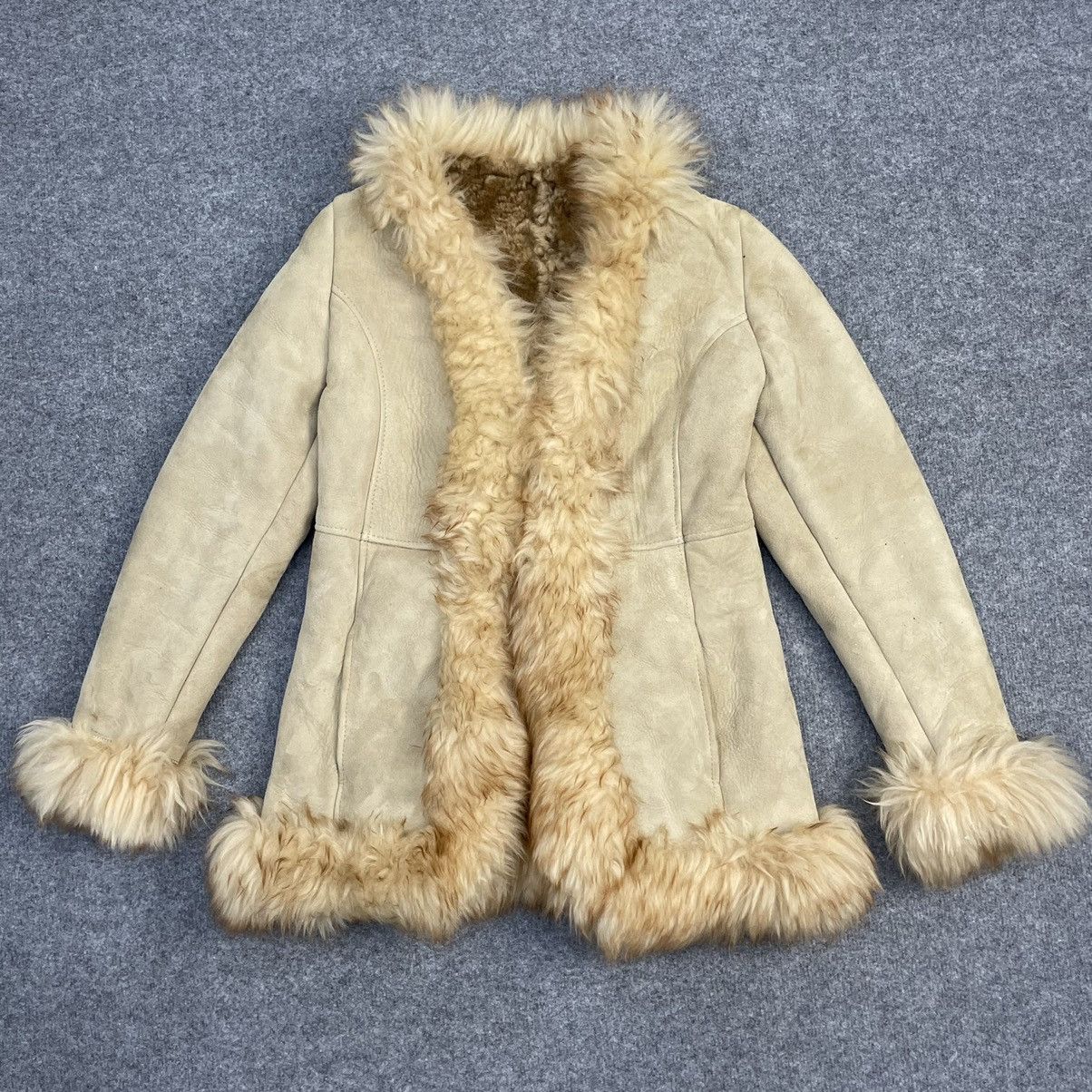 Japanese Brand Vintage Japanese Brand Leather Sherpa Wool Suede Jacket Size US S / EU 44-46 / 1 - 1 Thumbnail