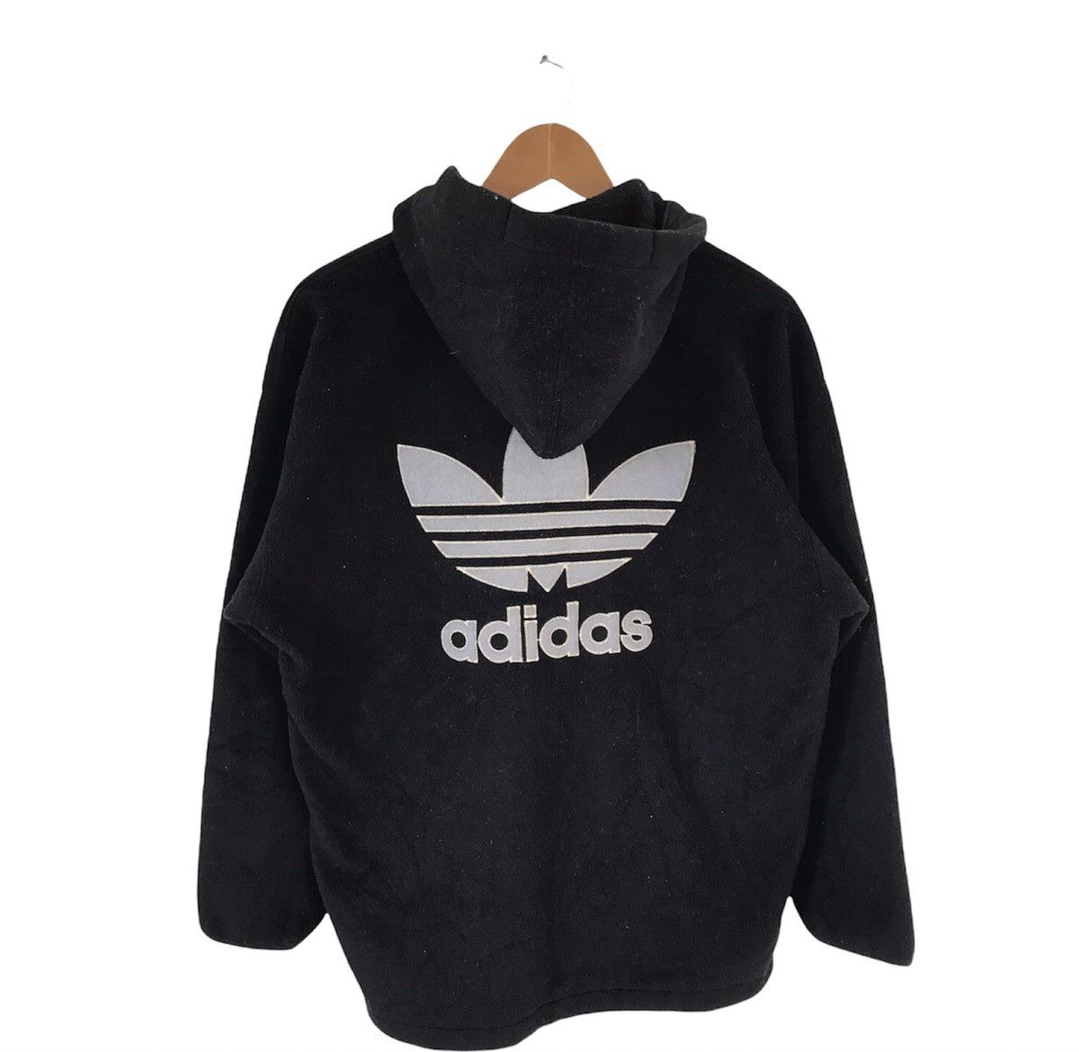 Adidas × Descente × Vintage Adidas Descente Vintage Hoodie Big Logo Long Fleece Size US L / EU 52-54 / 3 - 1 Thumbnail