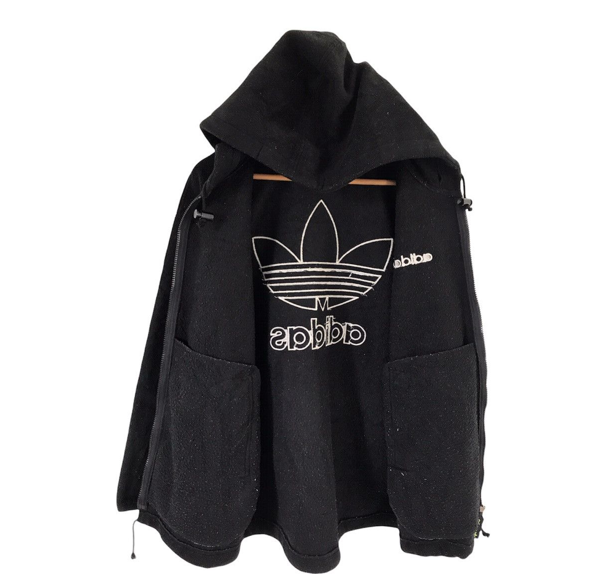 Adidas × Descente × Vintage Adidas Descente Vintage Hoodie Big Logo Long Fleece Size US L / EU 52-54 / 3 - 4 Thumbnail