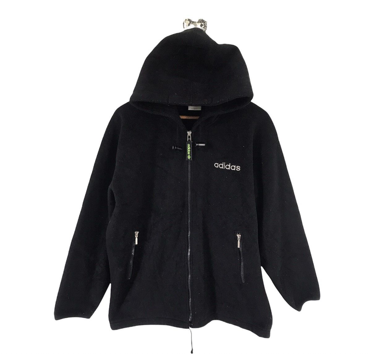 Adidas × Descente × Vintage Adidas Descente Vintage Hoodie Big Logo Long Fleece Size US L / EU 52-54 / 3 - 3 Thumbnail
