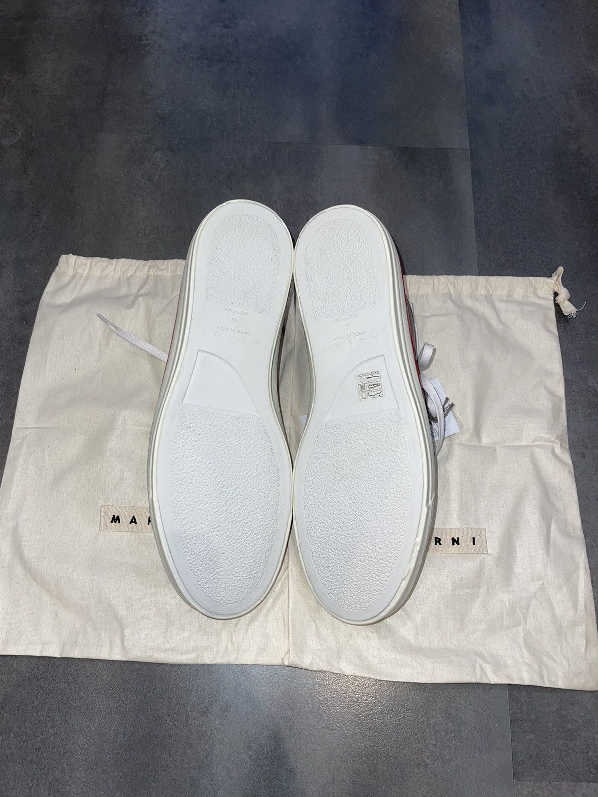 Marni DSWT! Marni Big Logo Tri Tone Logo Low Top Sneakers Size US 12 / EU 45 - 11 Thumbnail