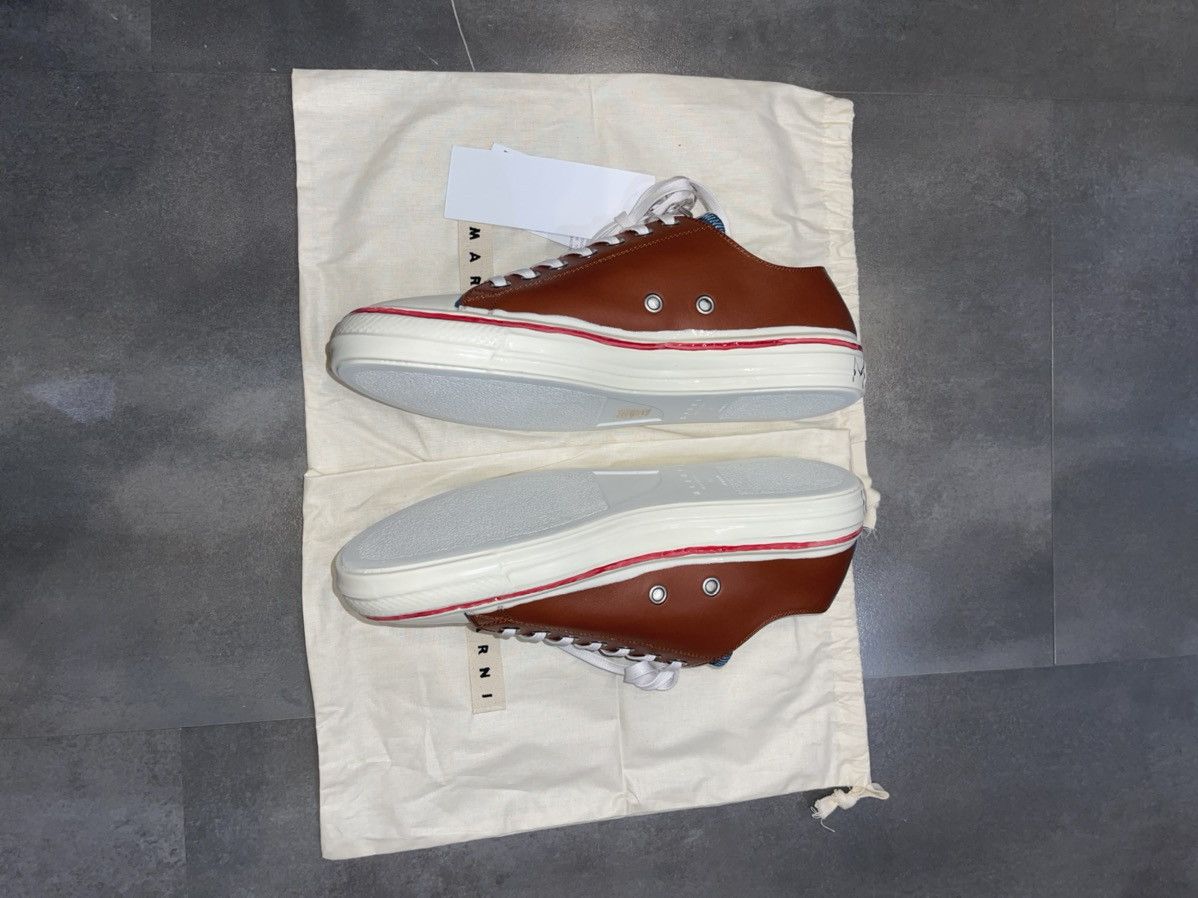 Marni DSWT! Marni Big Logo Tri Tone Logo Low Top Sneakers Size US 12 / EU 45 - 13 Thumbnail