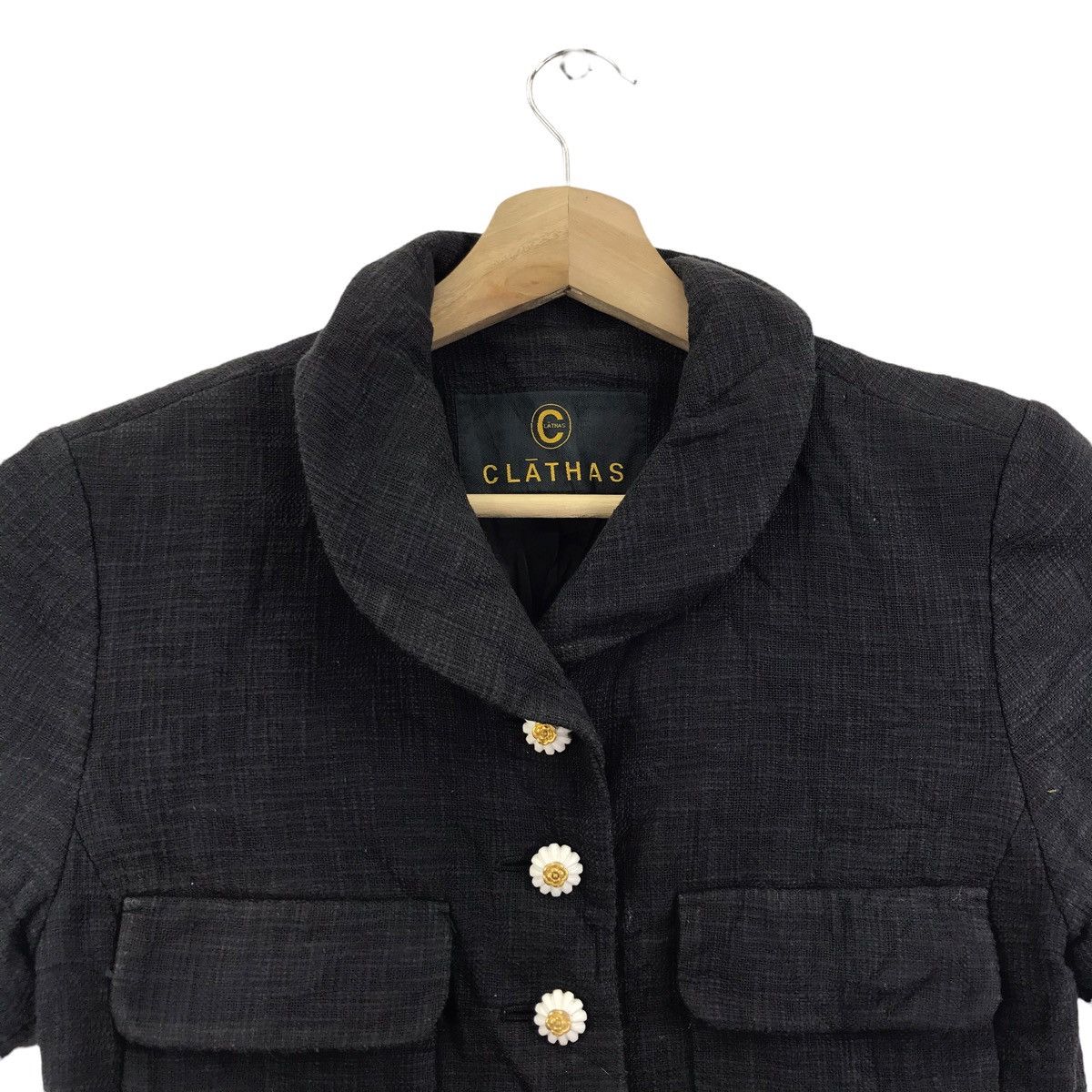 Japanese Brand CLATHAS ITALY Japanese Brand Black Canvas Coat Shirt Size US XS / EU 42 / 0 - 2 Thumbnail