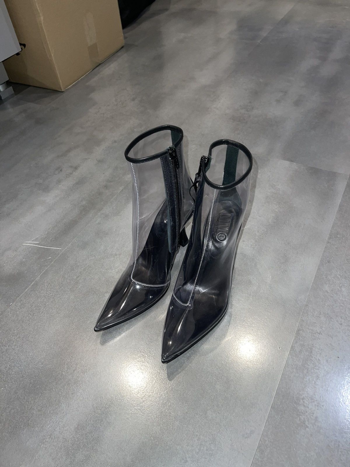Maison Margiela DS! Maison Margiela Women Transparent Leather Boots Size US 5 / IT 35 - 2 Thumbnail