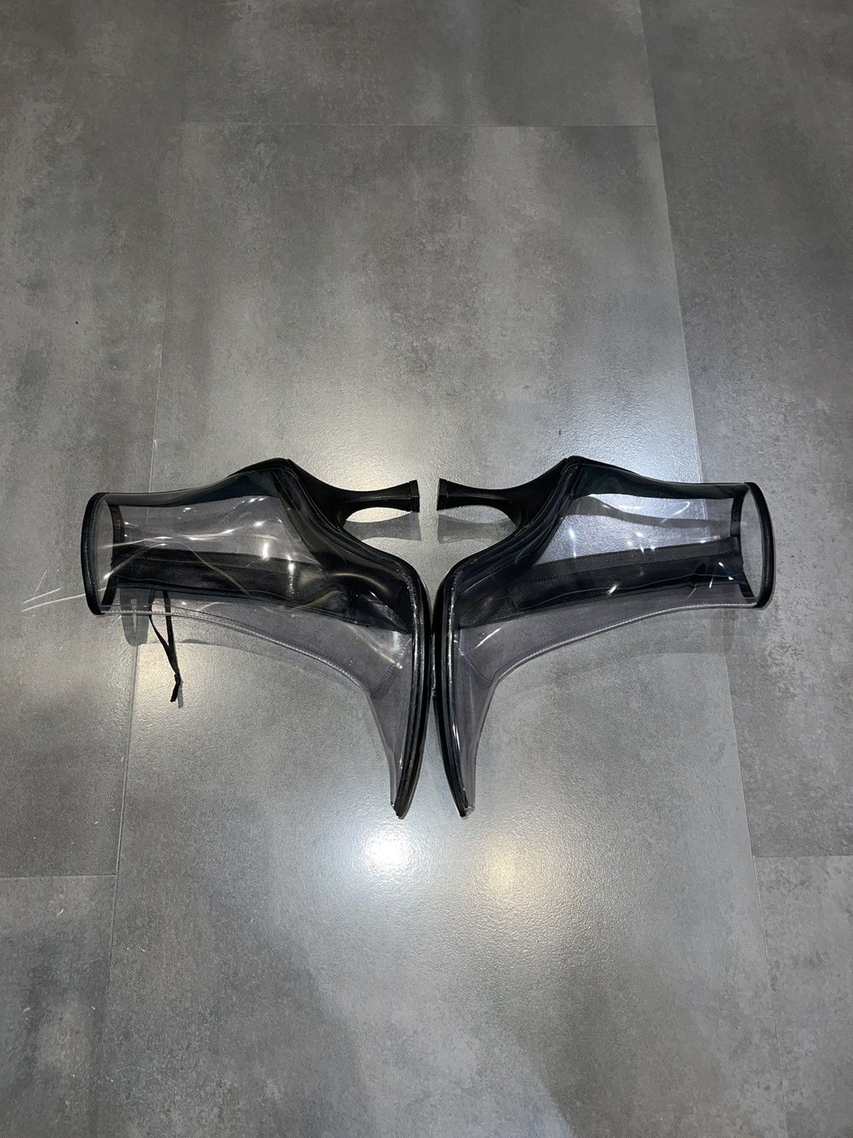 Maison Margiela DS! Maison Margiela Women Transparent Leather Boots Size US 5 / IT 35 - 12 Thumbnail